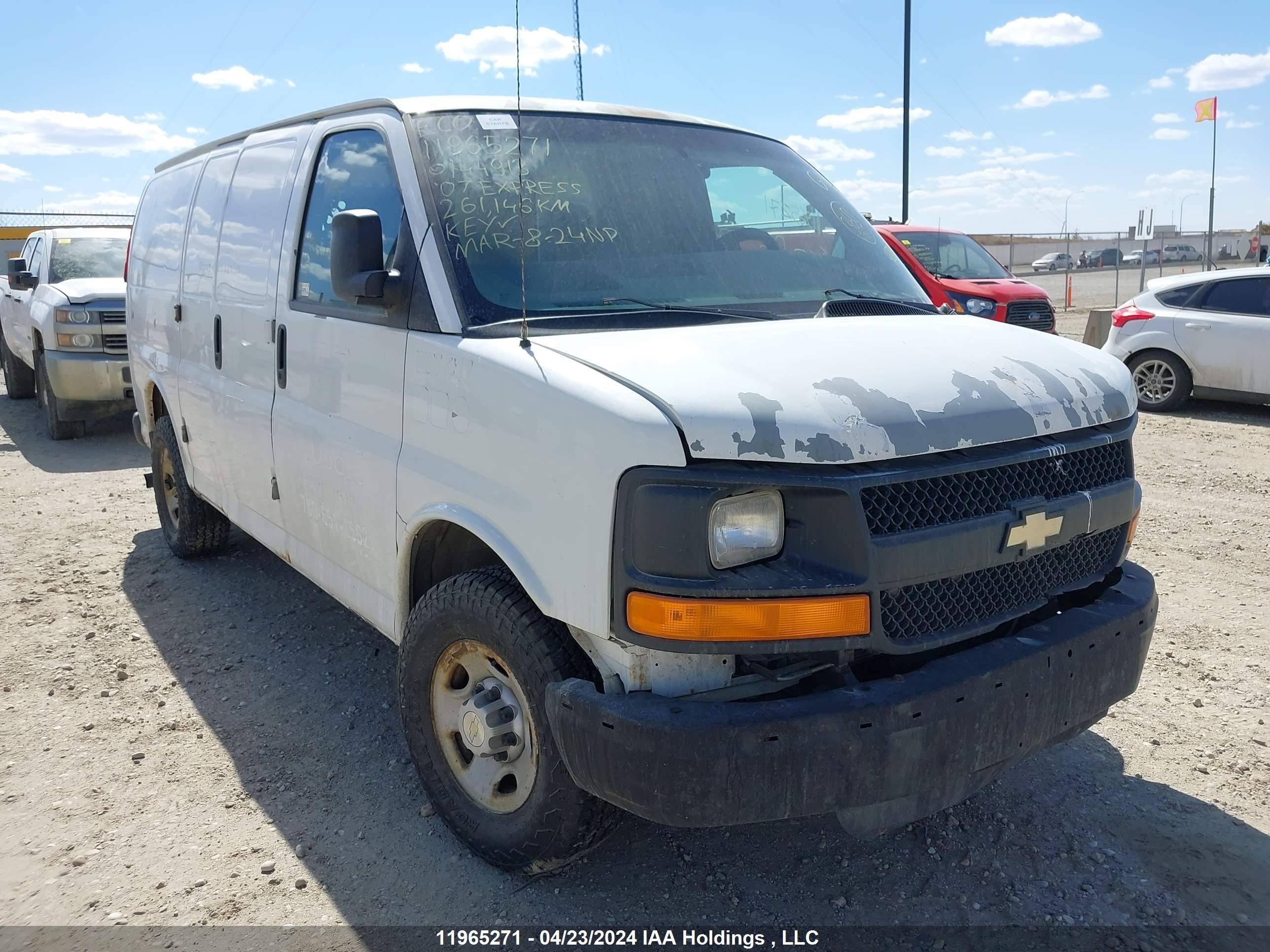 chevrolet express 2007 1gcgg25v871144913