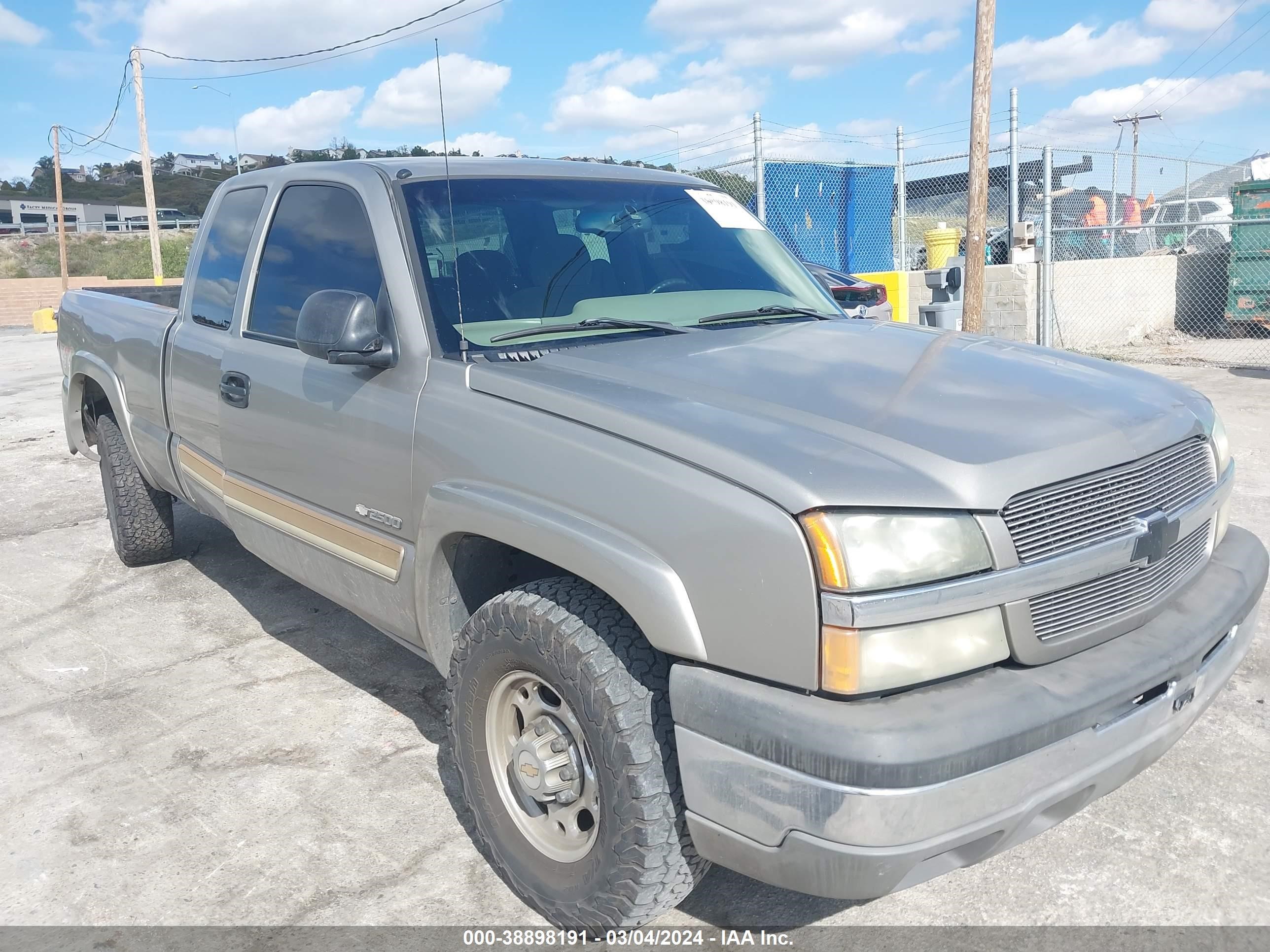 chevrolet silverado 2003 1gcgk29u43z210918