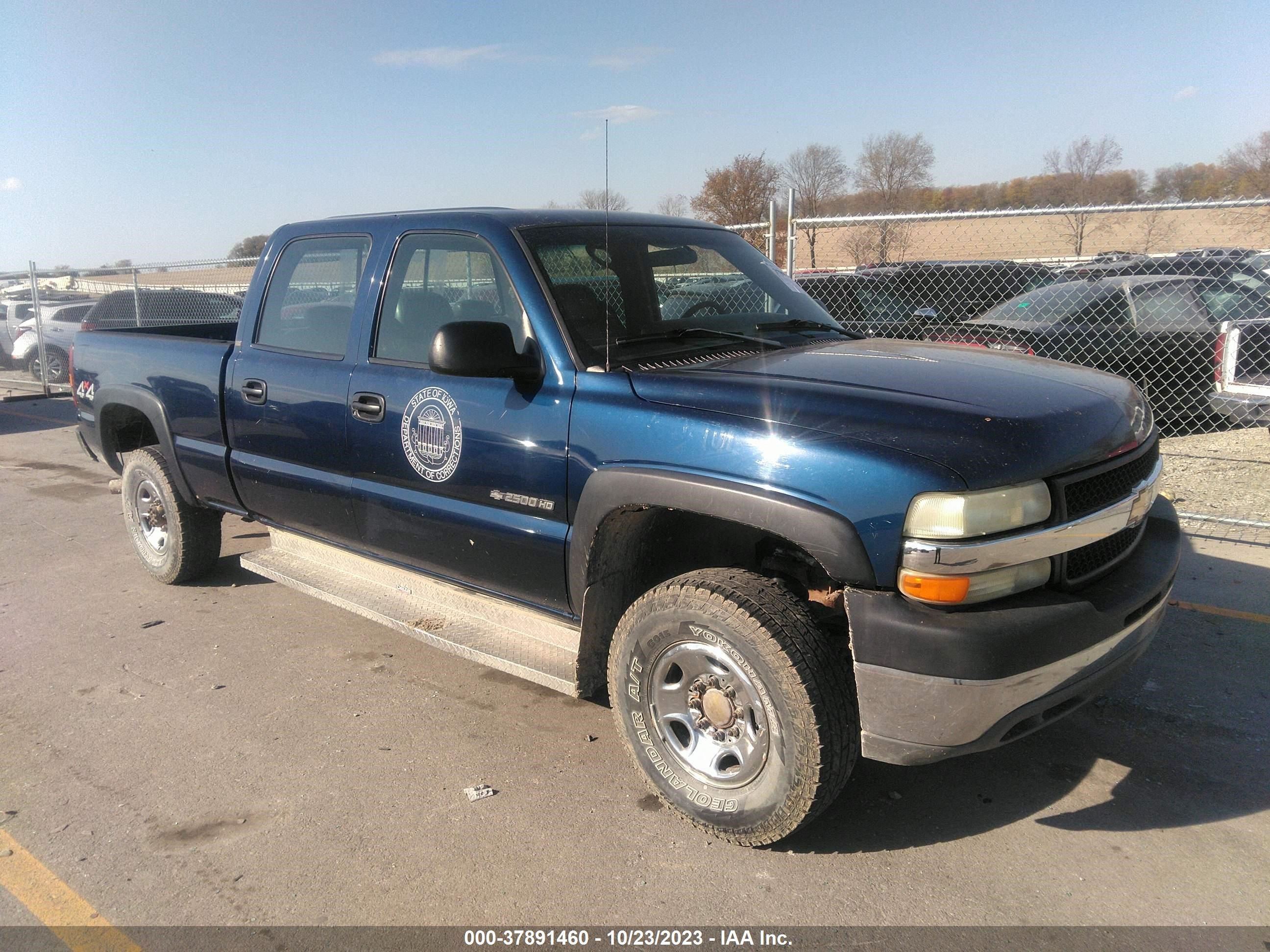 chevrolet silverado 2002 1gchk23u62f202672