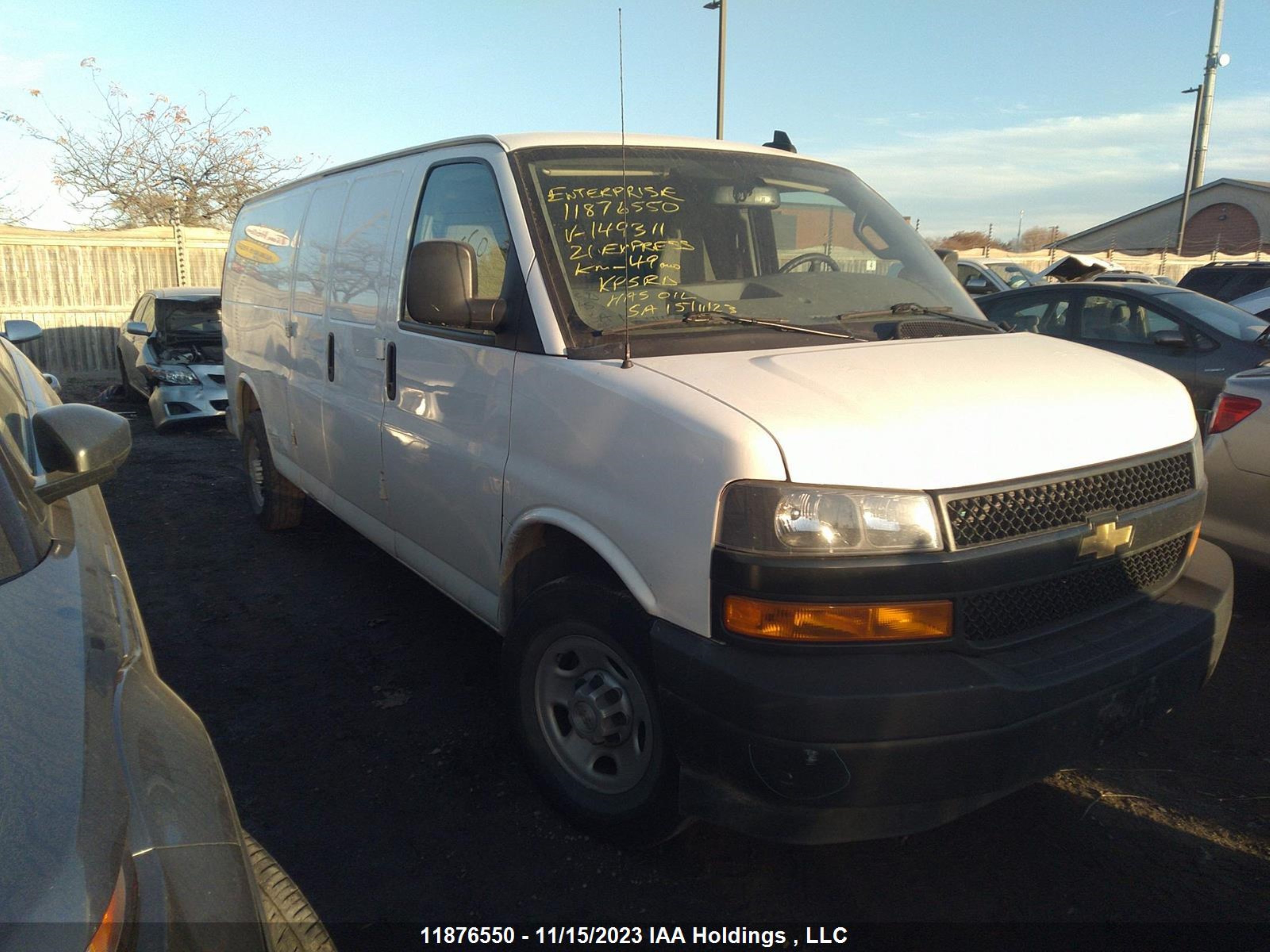 chevrolet express 2021 1gcwgbfp6m1149311