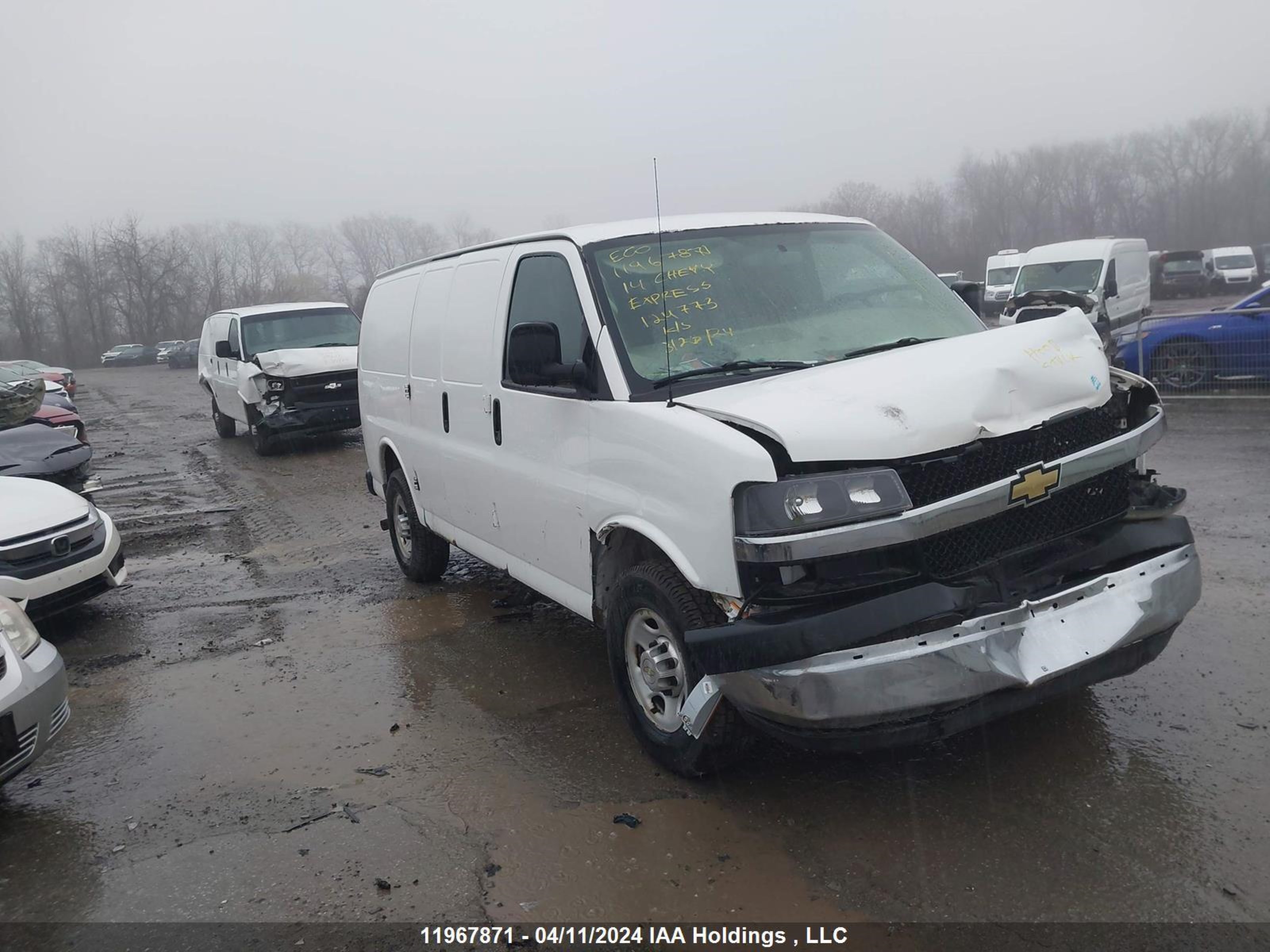 chevrolet express 2014 1gcwgfba3e1124733