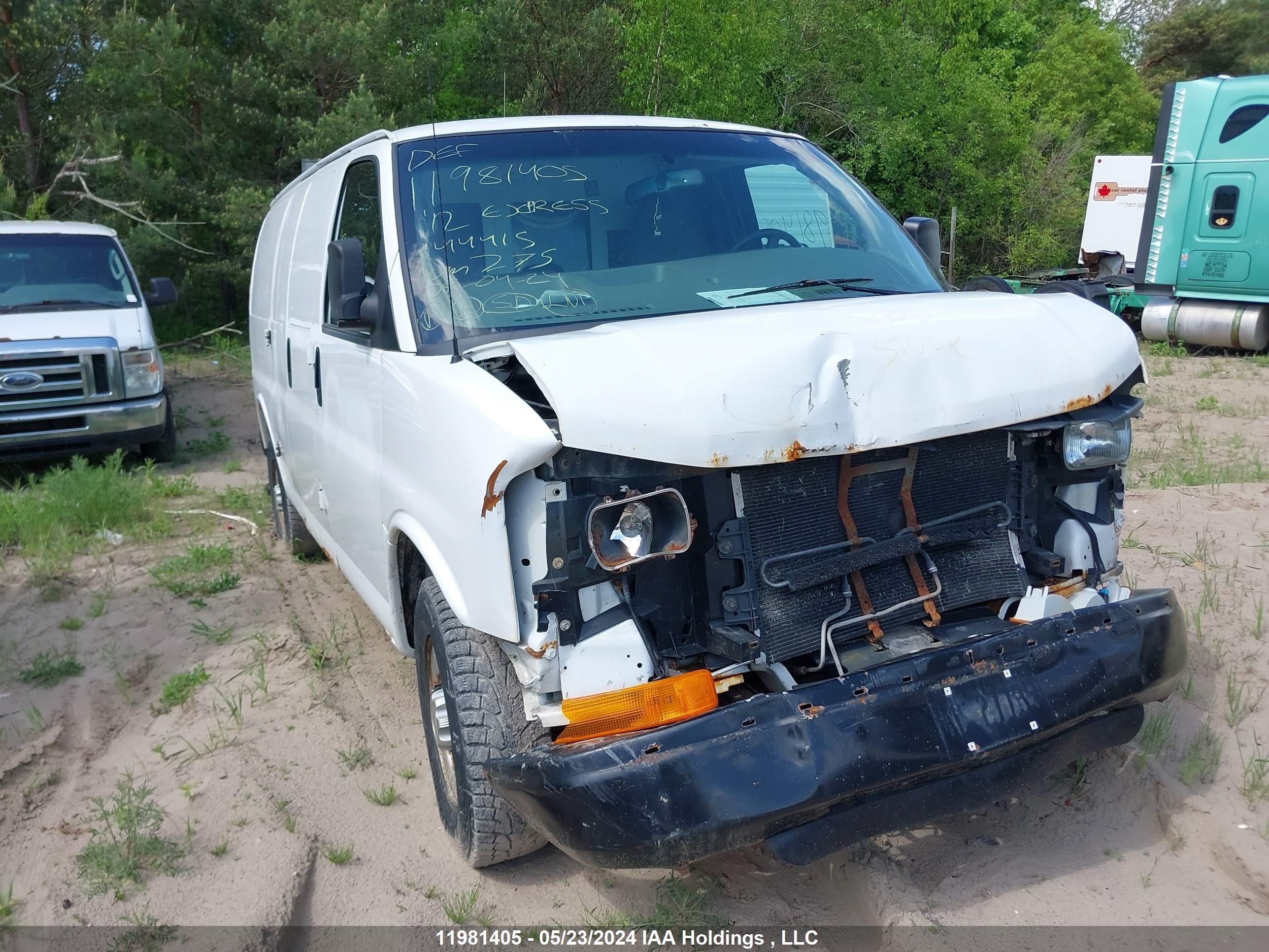 chevrolet express 2012 1gcwgfca7c1144415