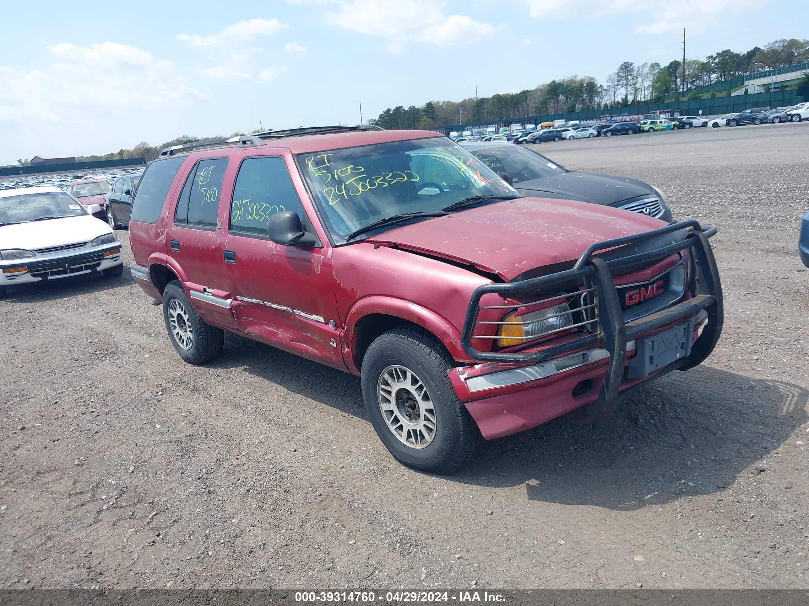 gmc jimmy 1995 1gkdt13w4s2557522