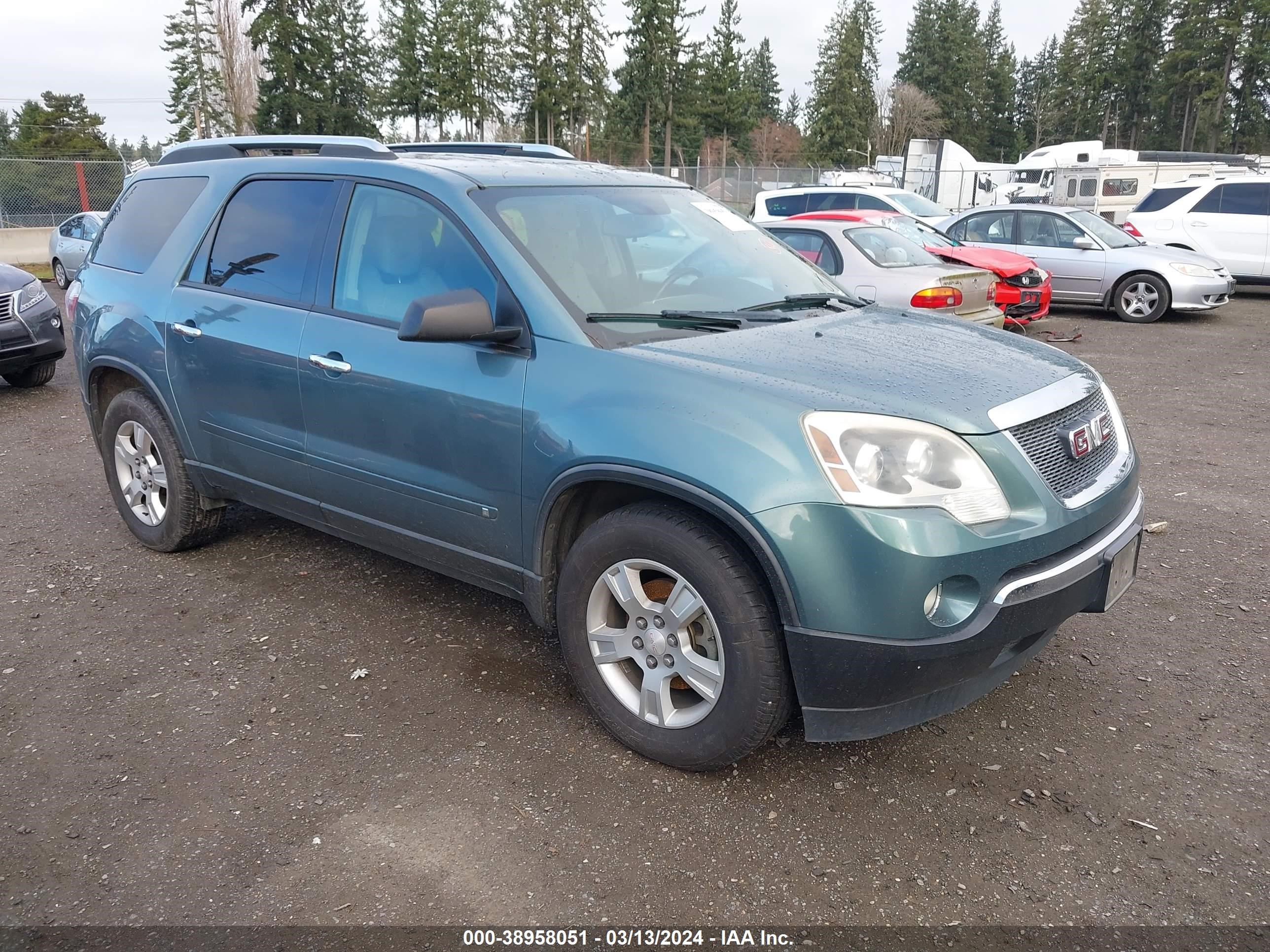 gmc acadia 2009 1gker13dx9j199442