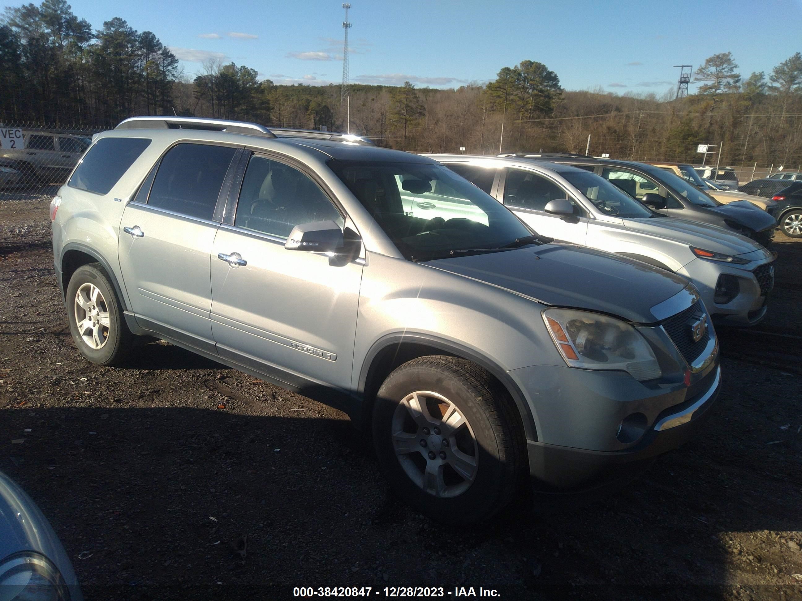 gmc acadia 2008 1gker237x8j253644