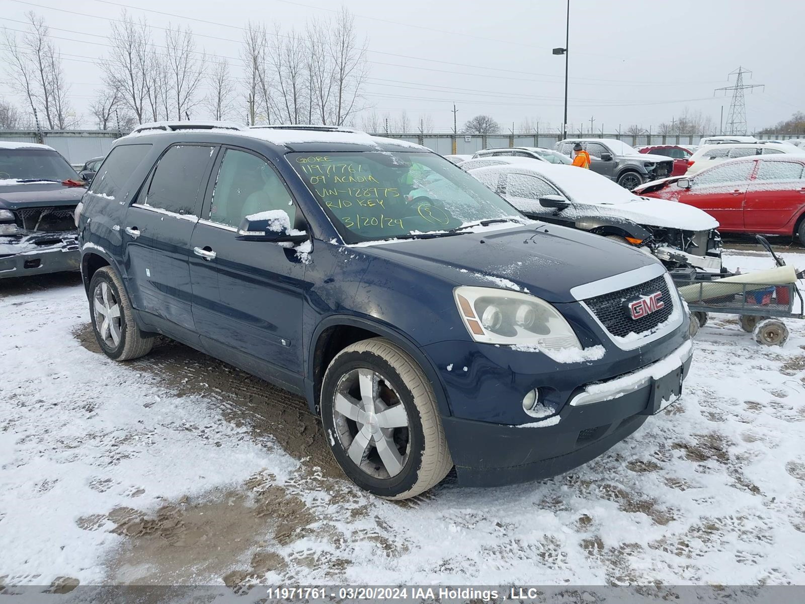 gmc acadia 2009 1gker33d49j128975