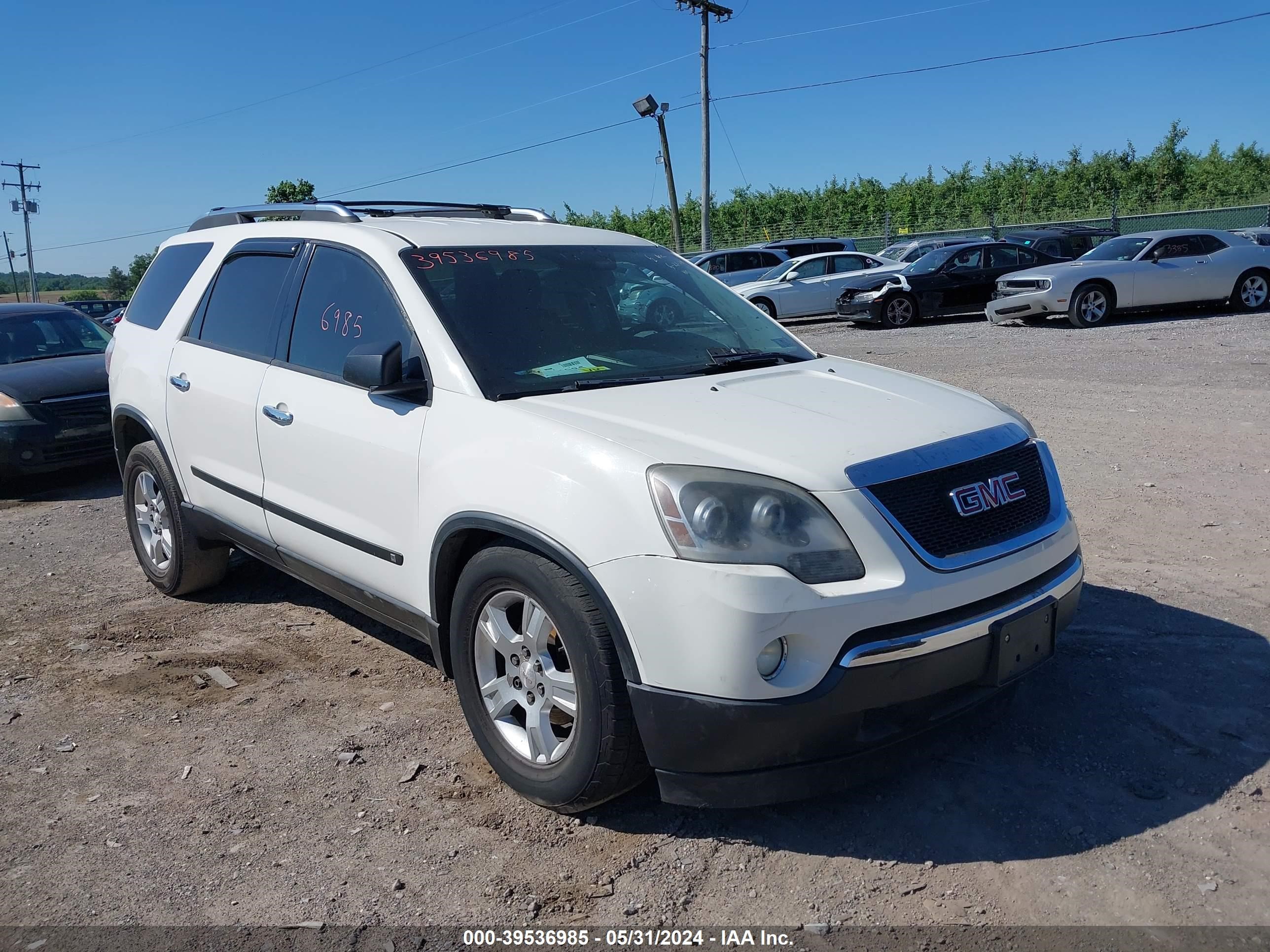 gmc acadia 2009 1gkev13d79j197661