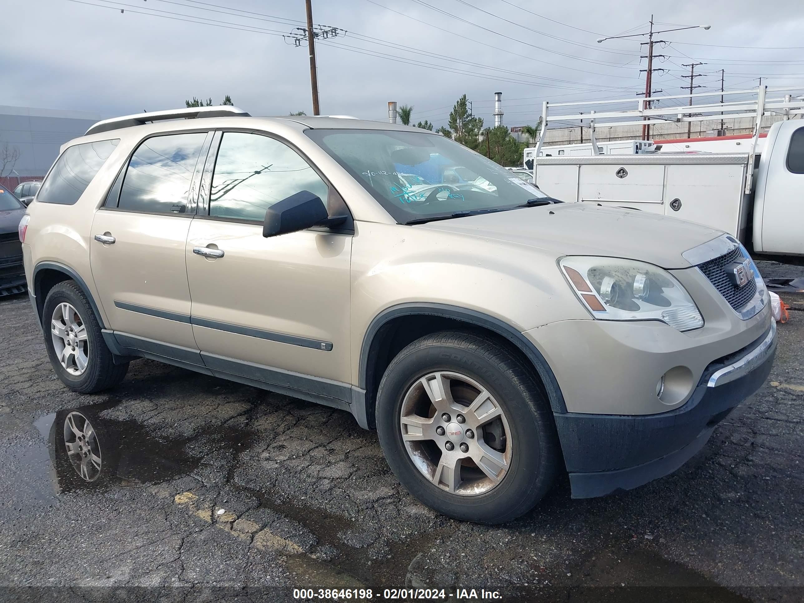 gmc acadia 2009 1gkev13d89j183008