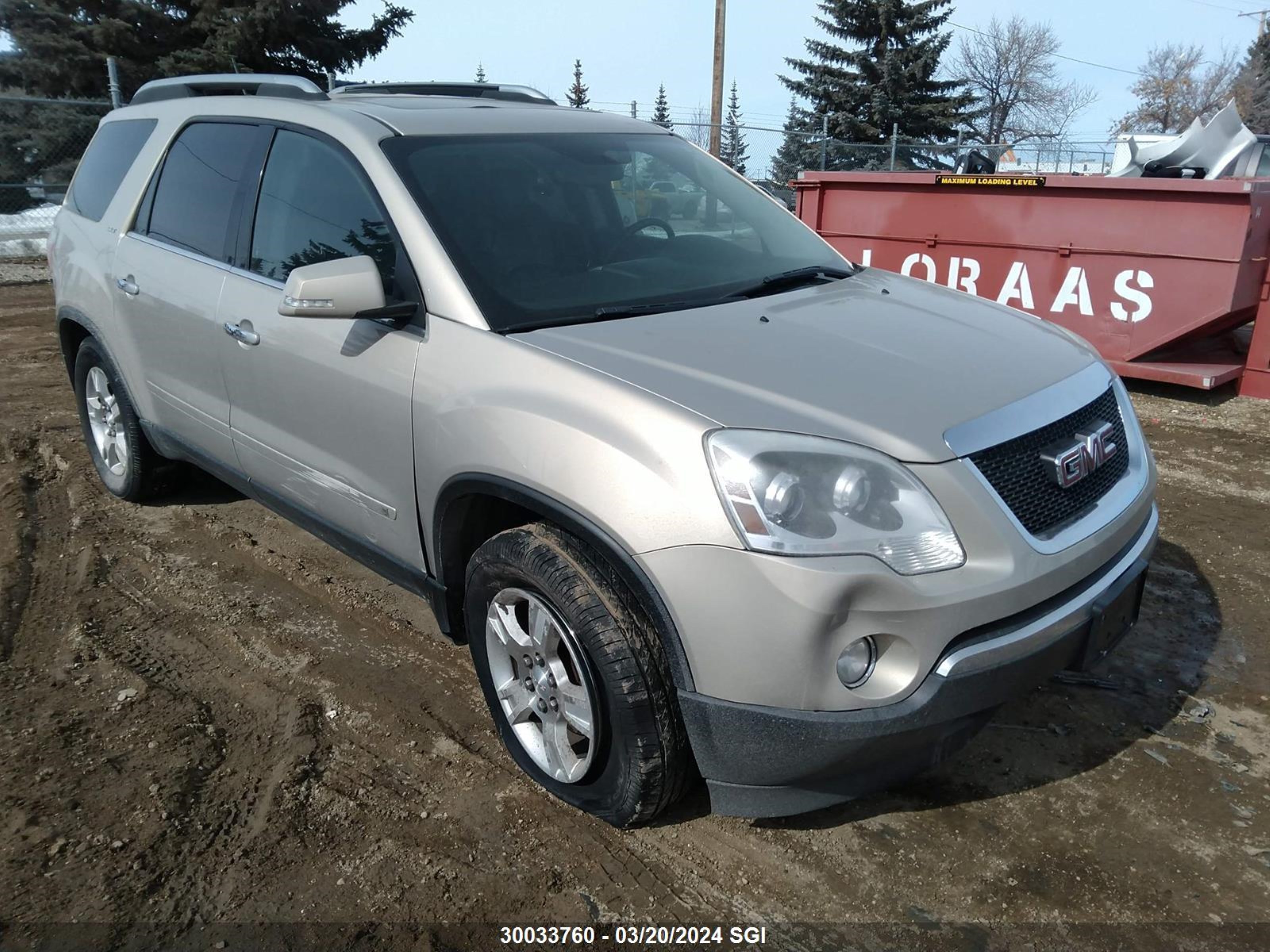 gmc acadia 2009 1gkev23d09j212569