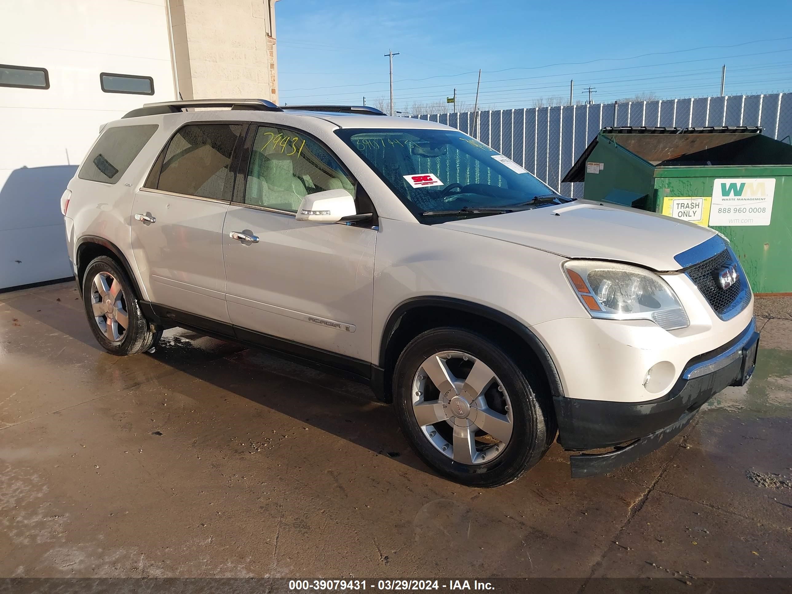 gmc acadia 2008 1gkev33748j274488