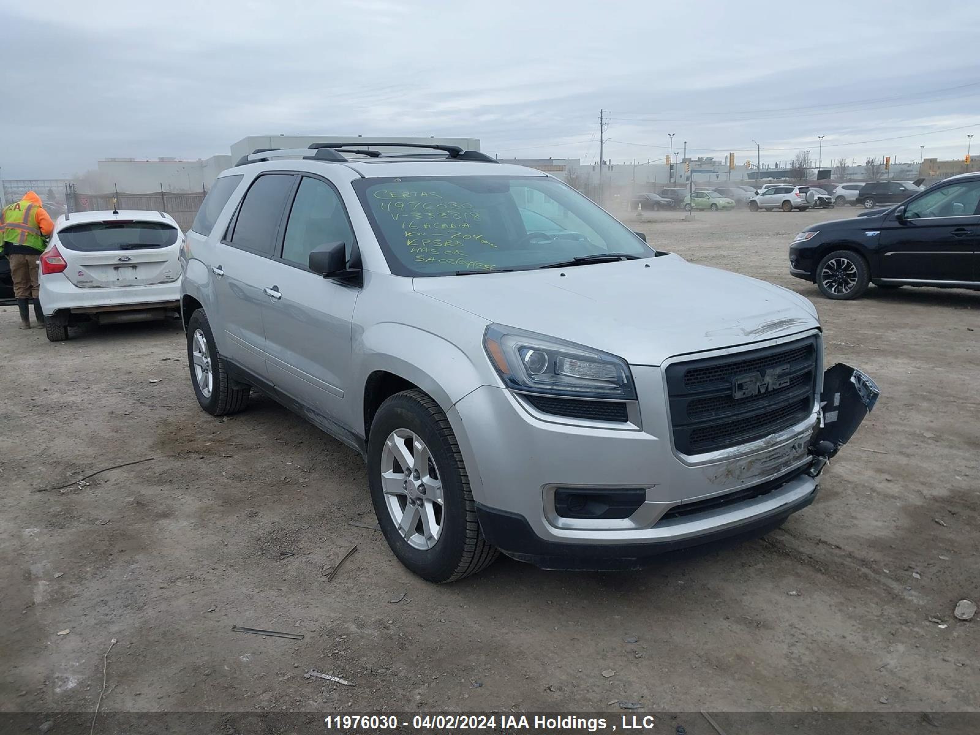 gmc acadia 2016 1gkkvpkdxgj333818