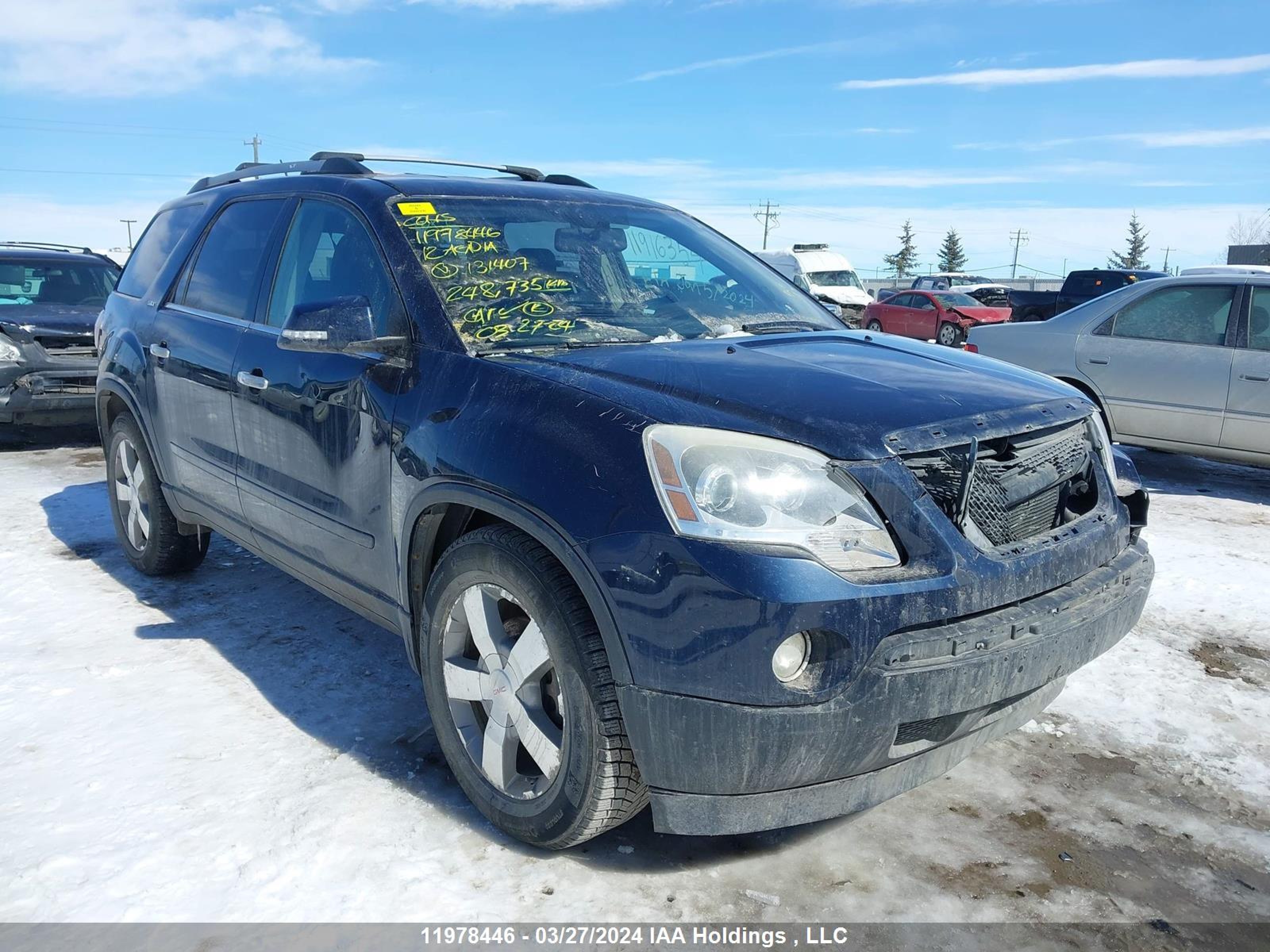 gmc acadia 2012 1gkkvred7cj131407