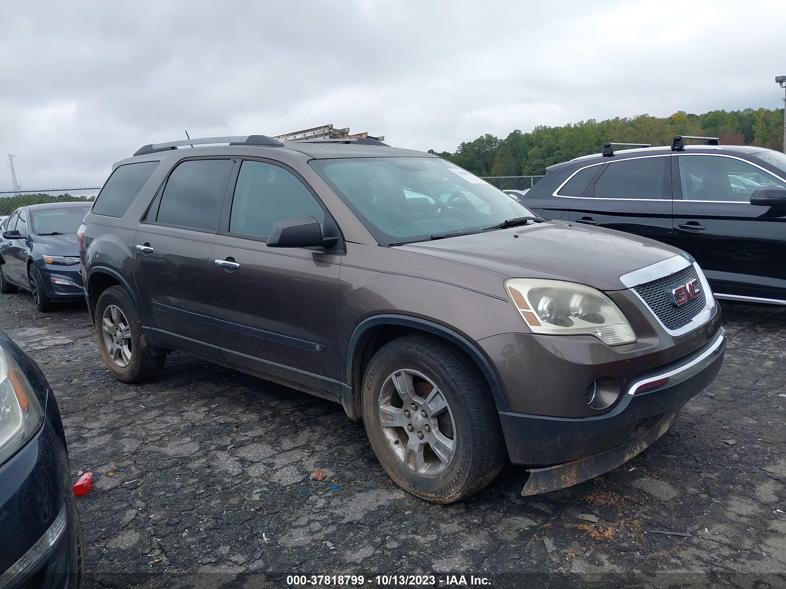 gmc acadia 2010 1gklrkedxaj165516