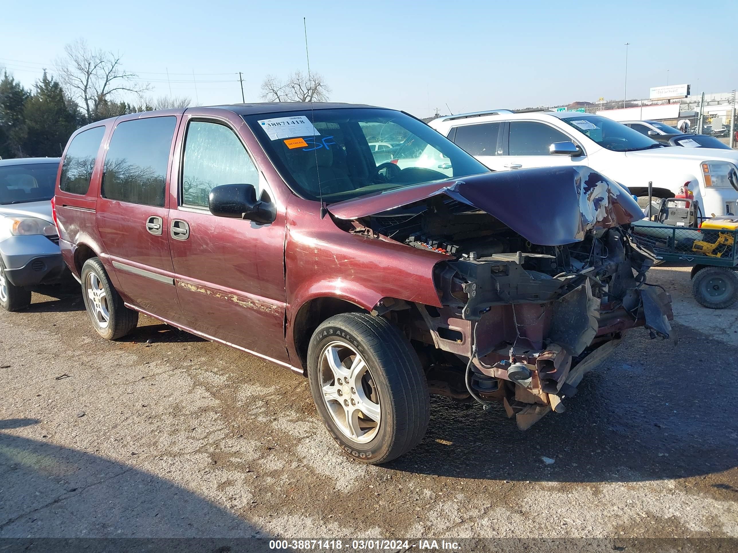 chevrolet uplander 2007 1gndv23177d107186