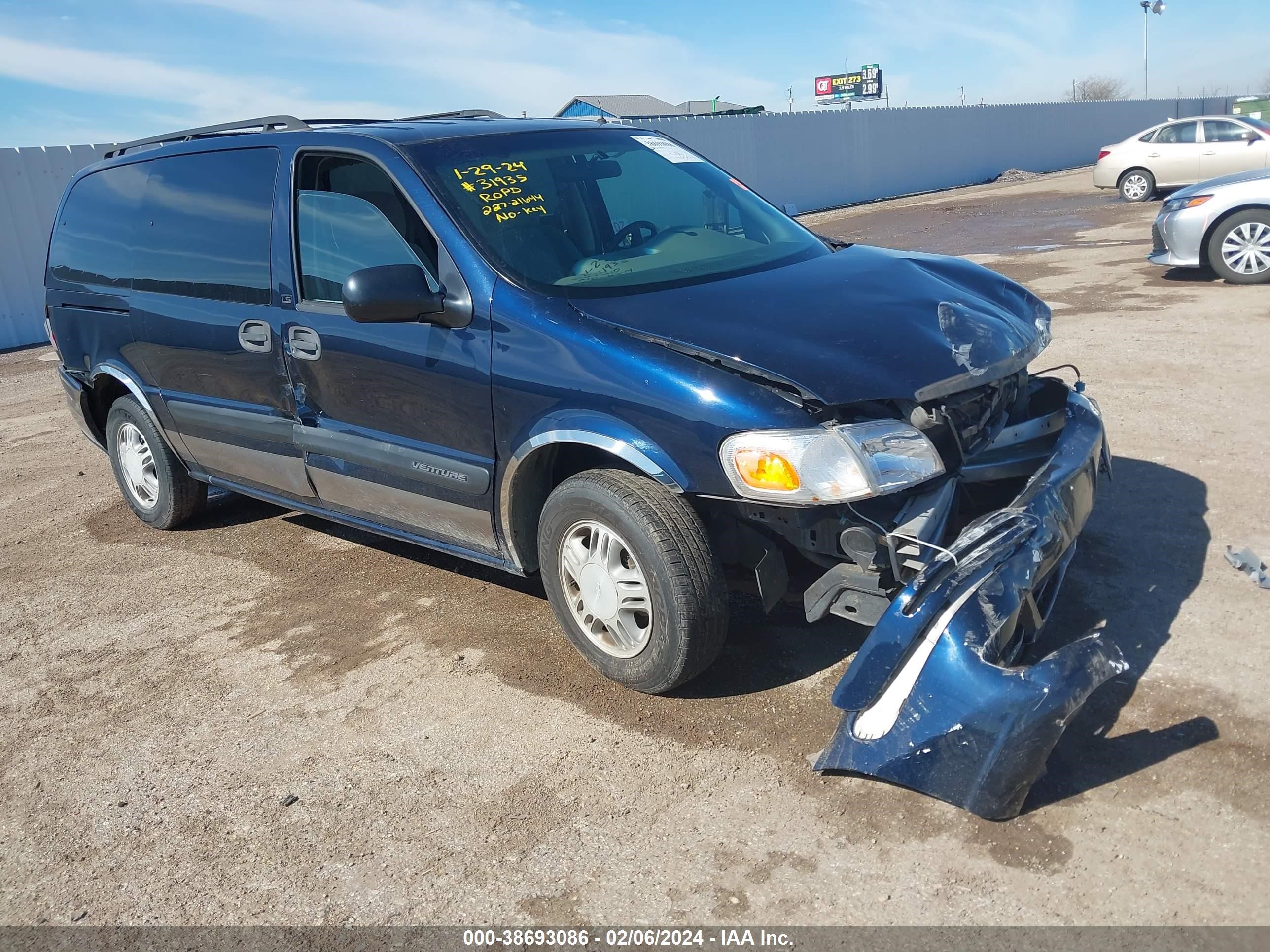 chevrolet venture 2001 1gndx03e01d187567