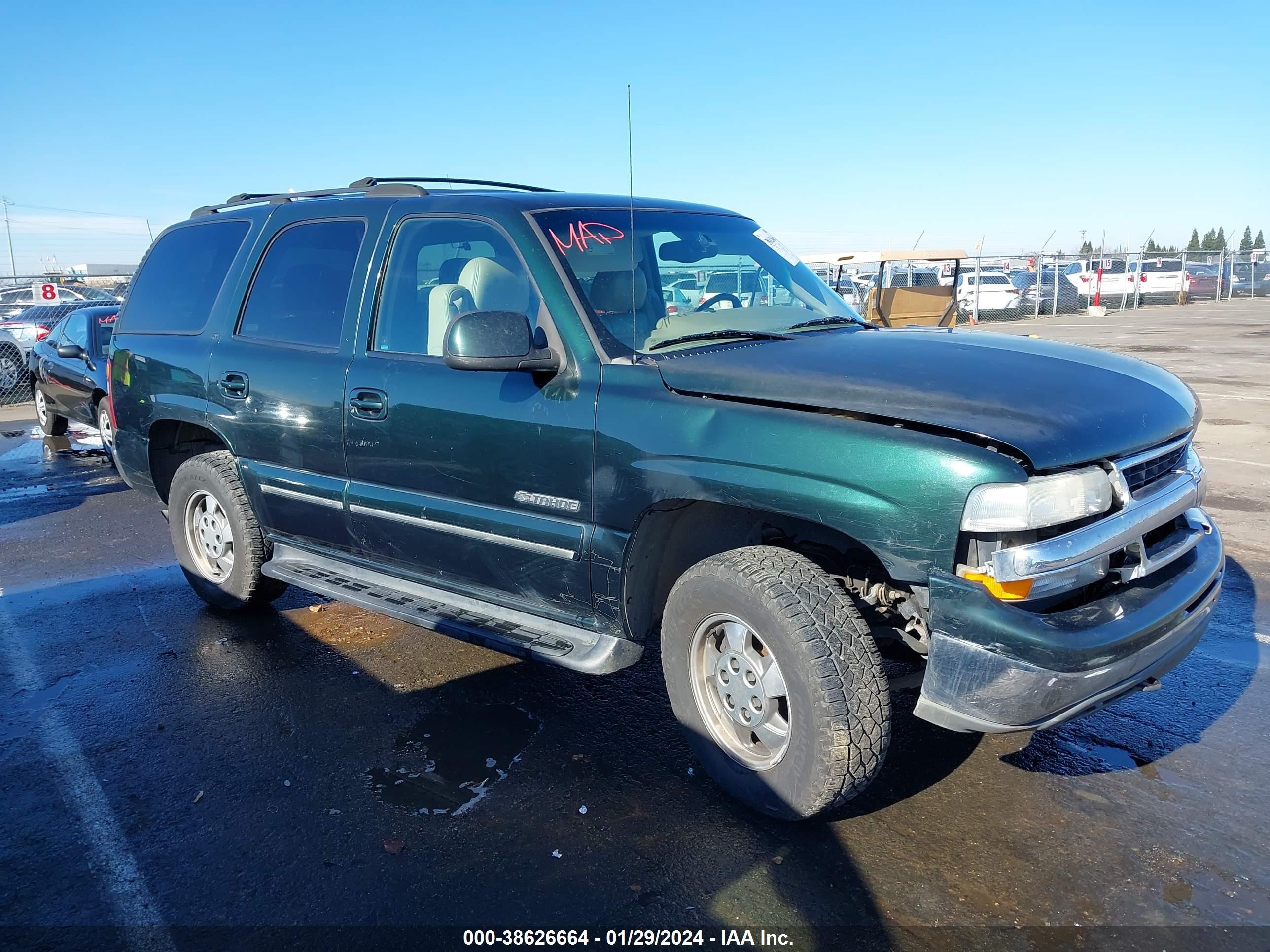 chevrolet tahoe 2001 1gnek13t61r132910