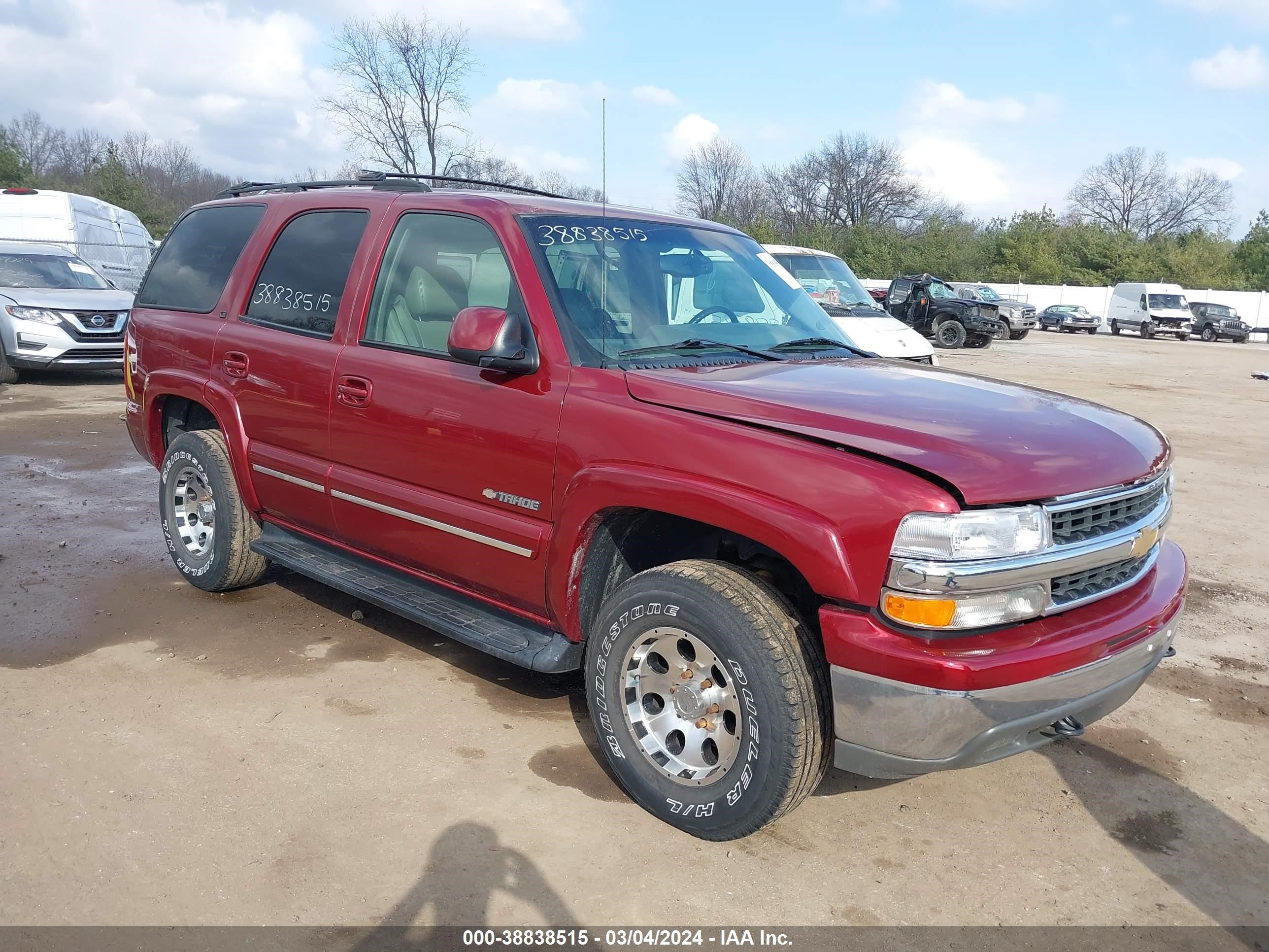 chevrolet tahoe 2003 1gnek13z03j118118