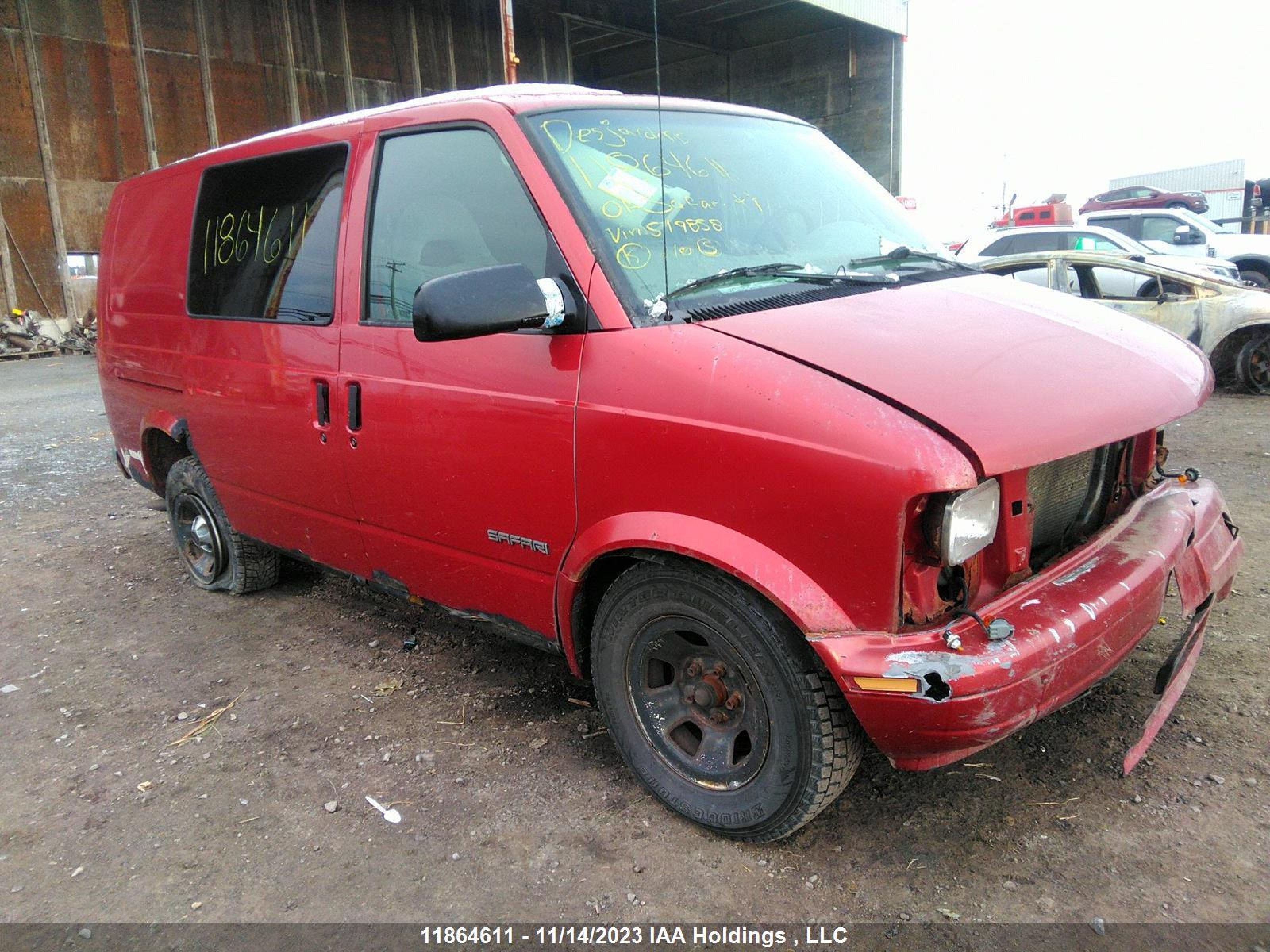 gmc safari 2001 1gtdm19w31b519858