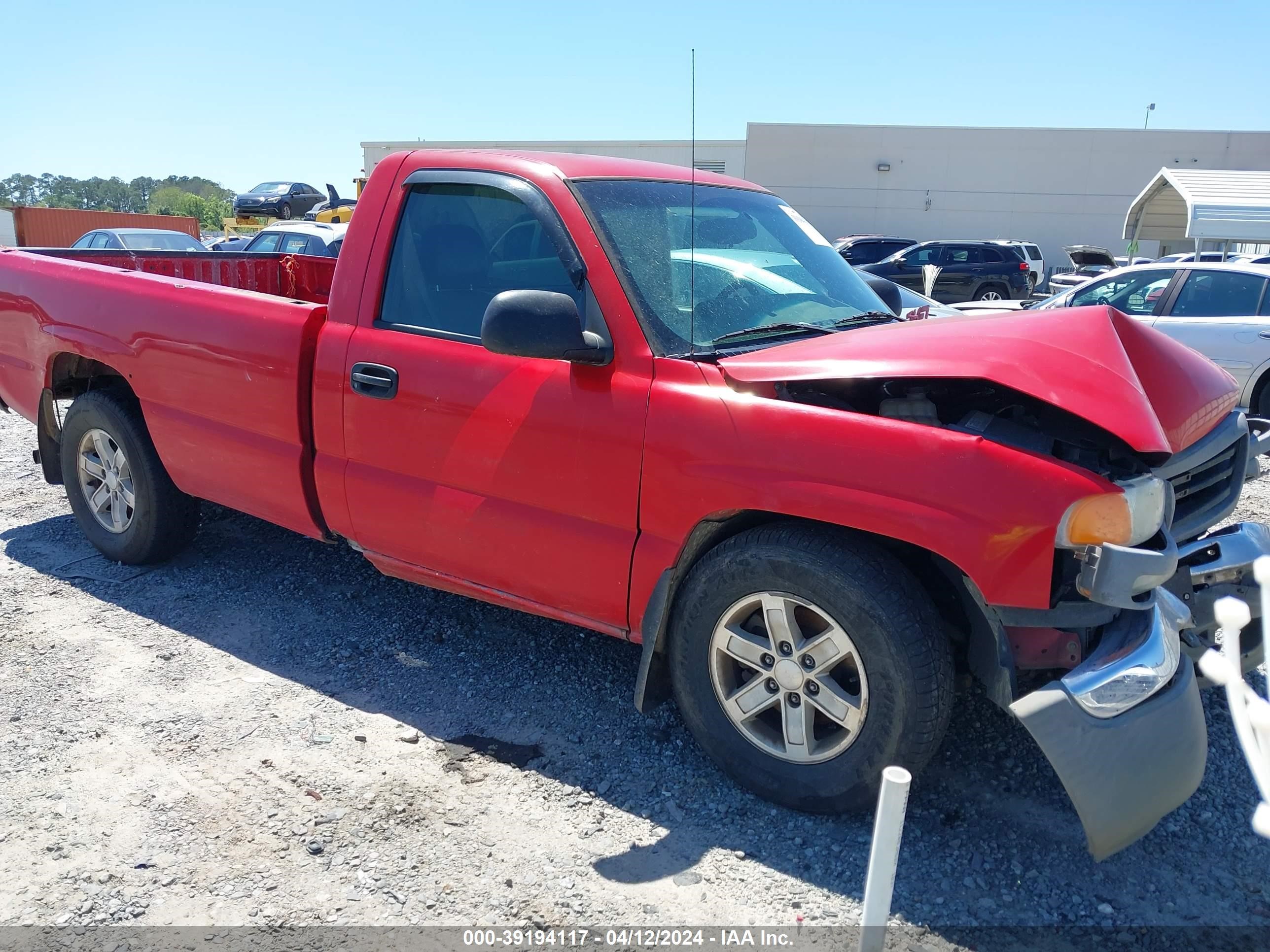 gmc sierra 2005 1gtec14x95z166501