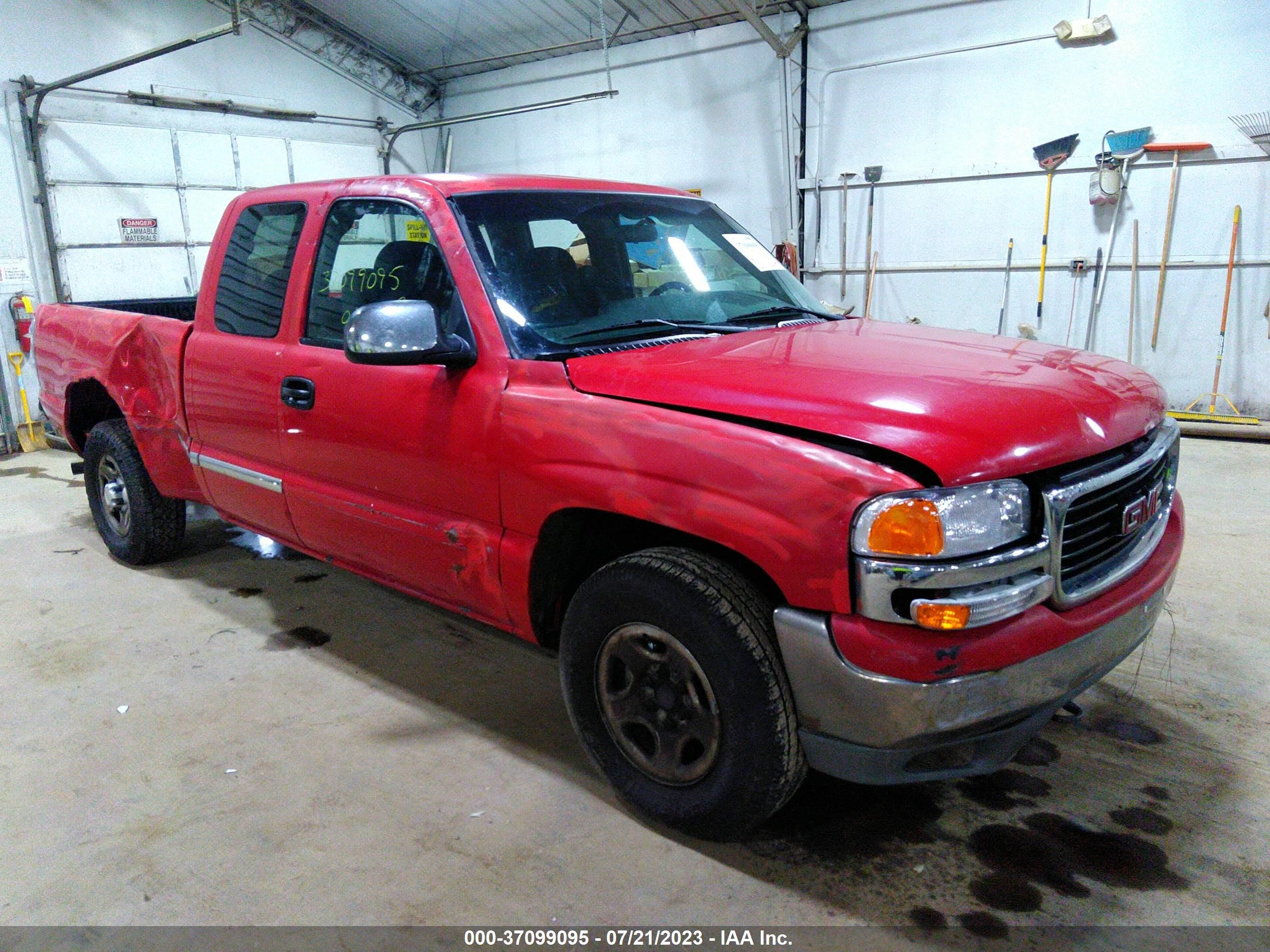 gmc sierra 2001 1gtek19t11e133082