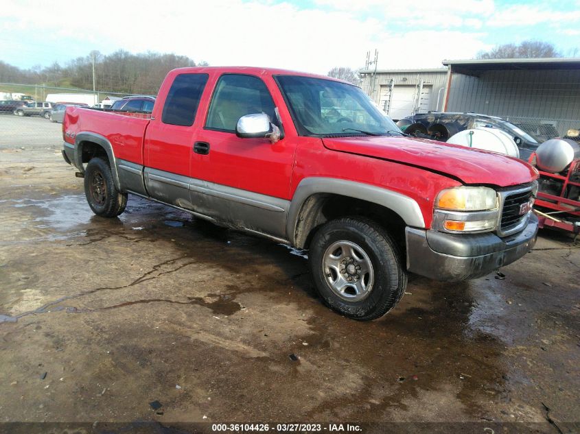 gmc sierra 2000 1gtek19v4ye211799