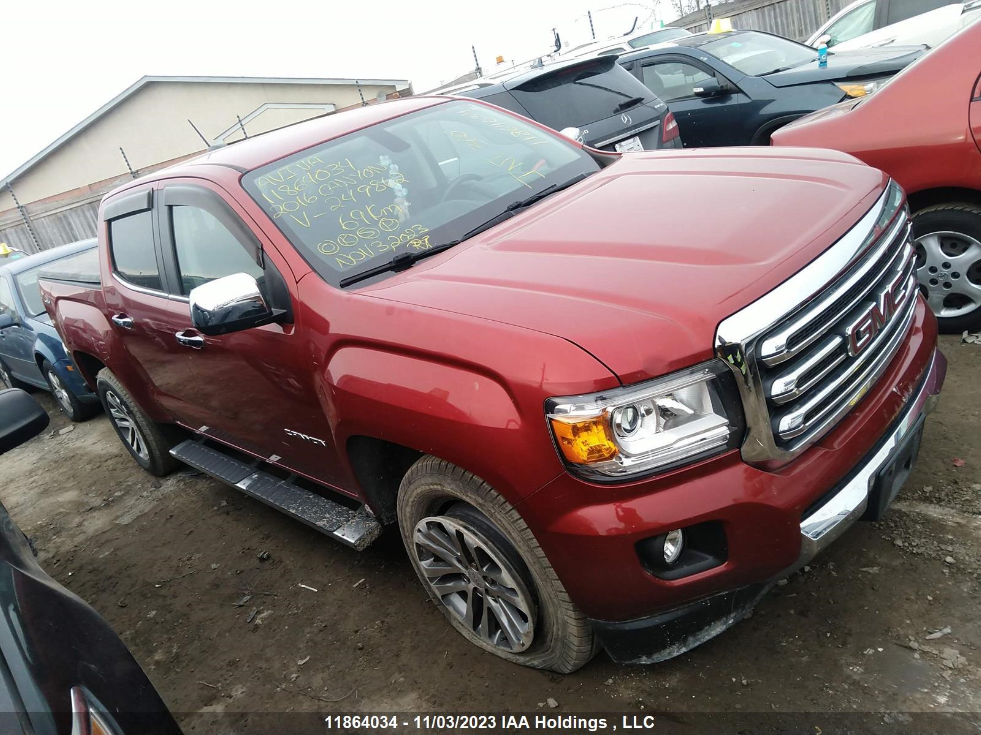 gmc canyon 2016 1gtg6de39g1249862