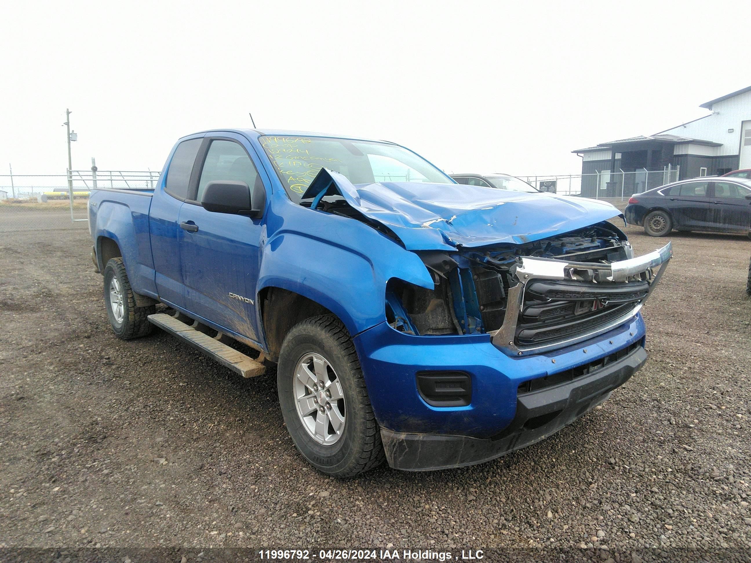 gmc canyon 2018 1gth6ben9j1129044