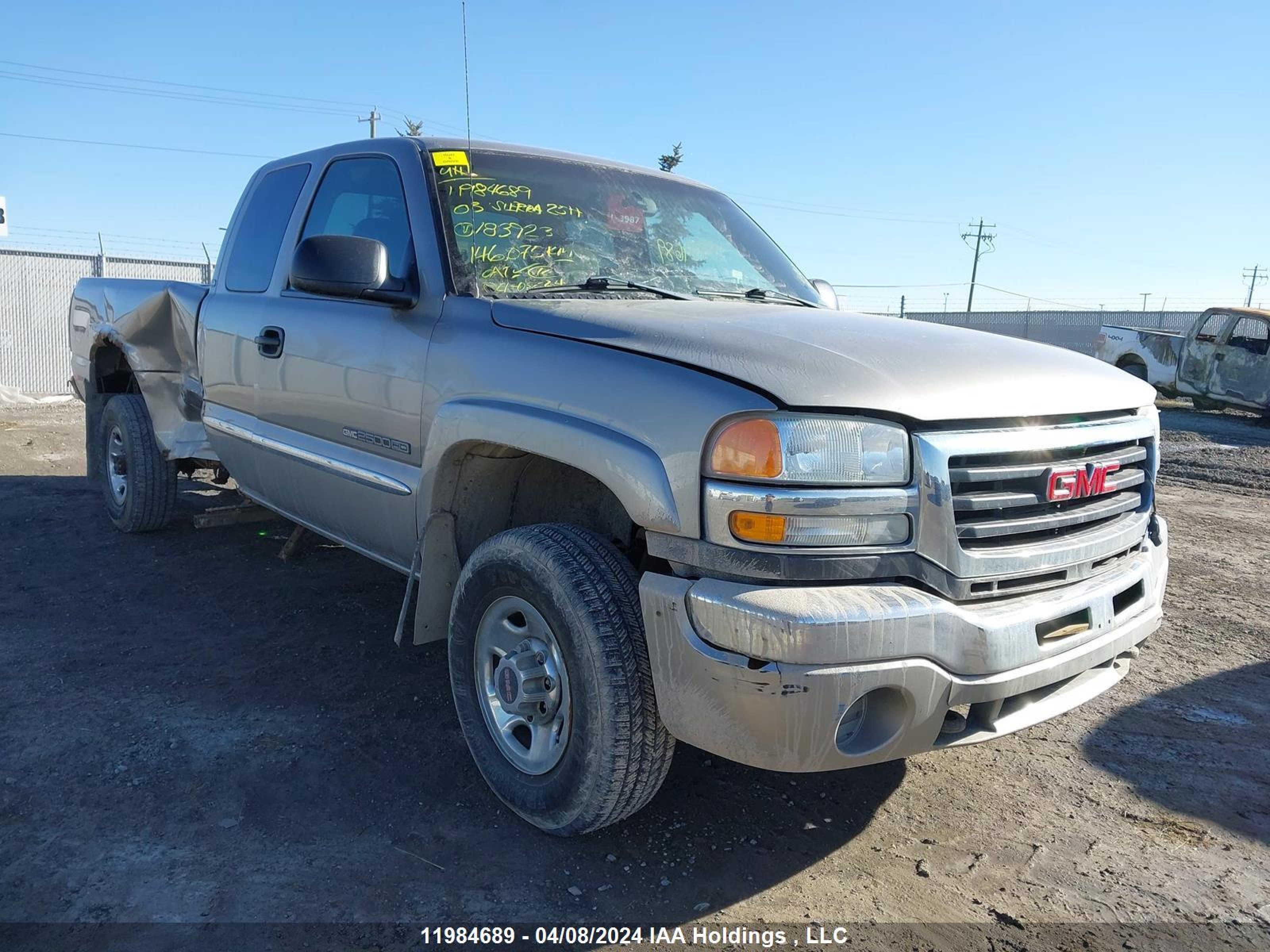 gmc sierra 2003 1gthk29u93e183923