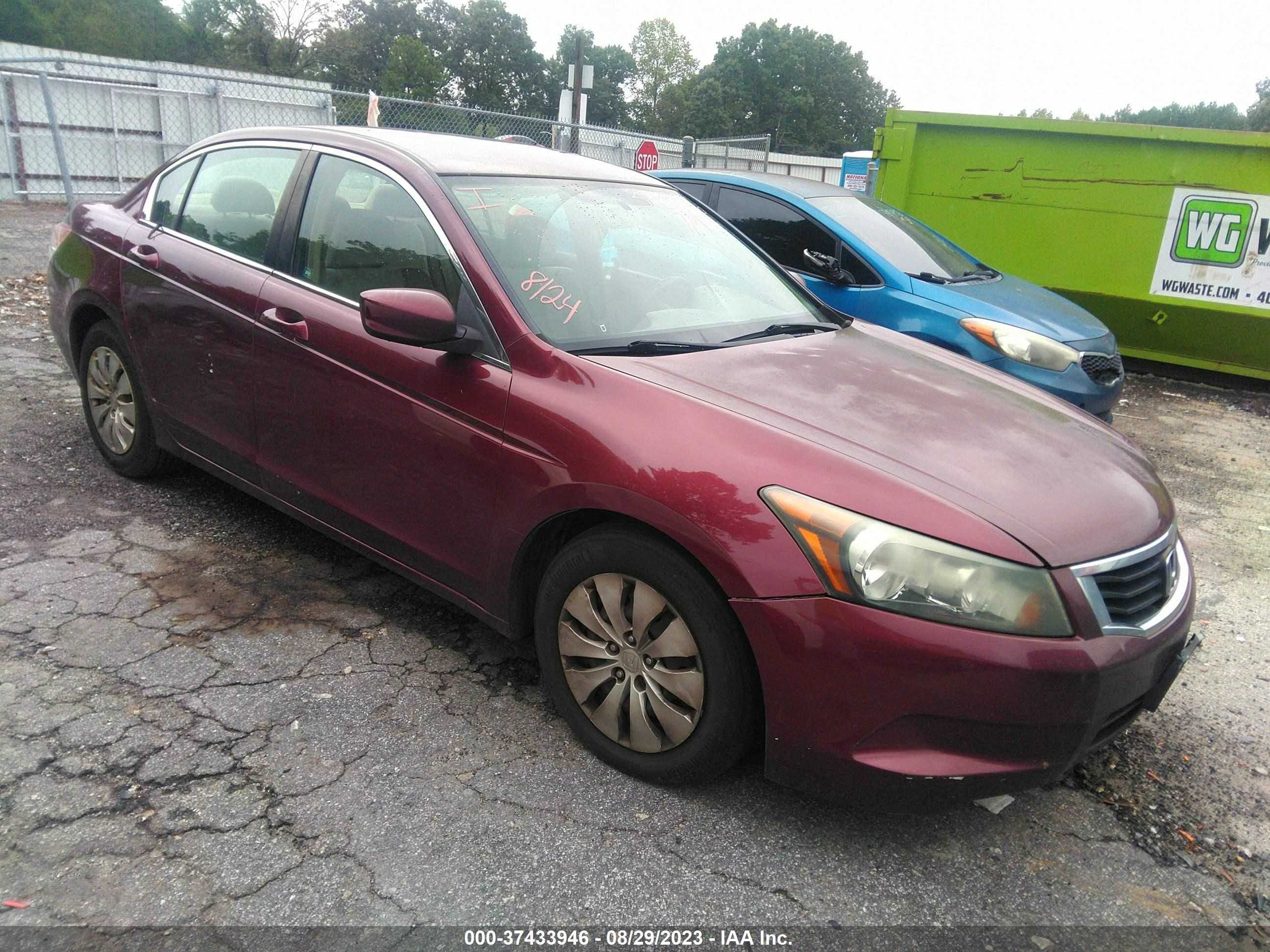 honda accord 2009 1hgcp26399a196115