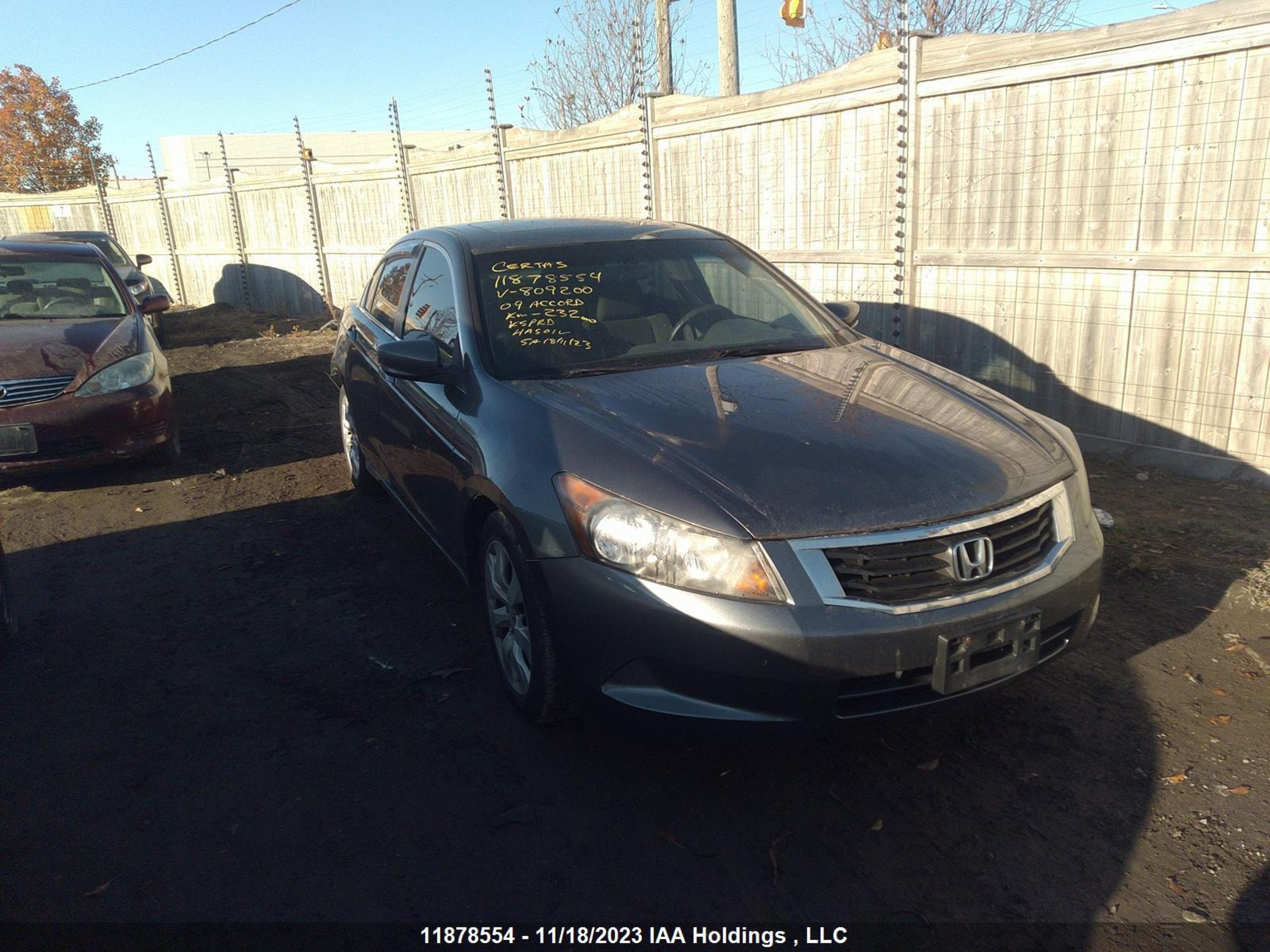 honda accord 2009 1hgcp26769a809200