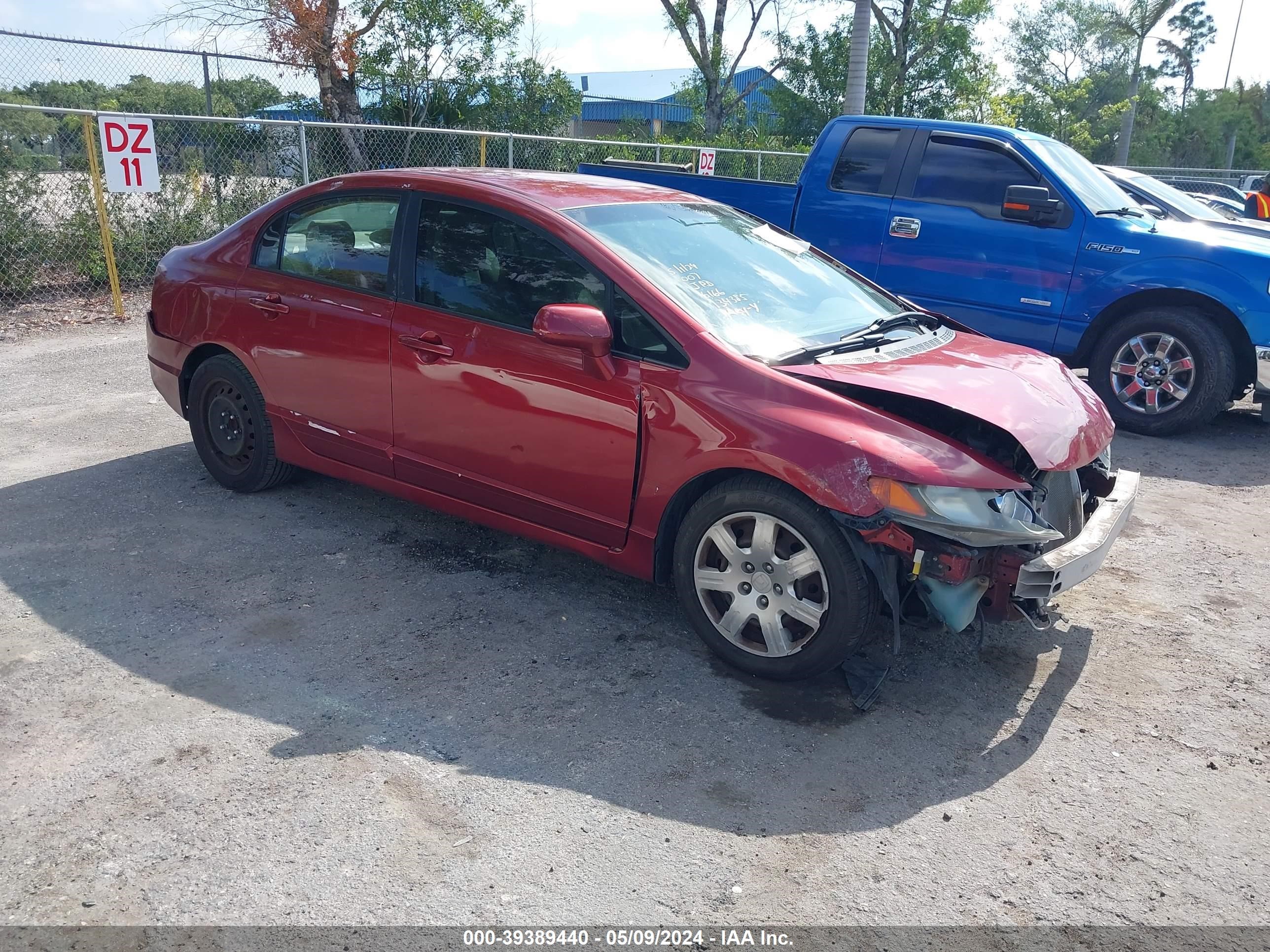 honda civic 2007 1hgfa16507l106166