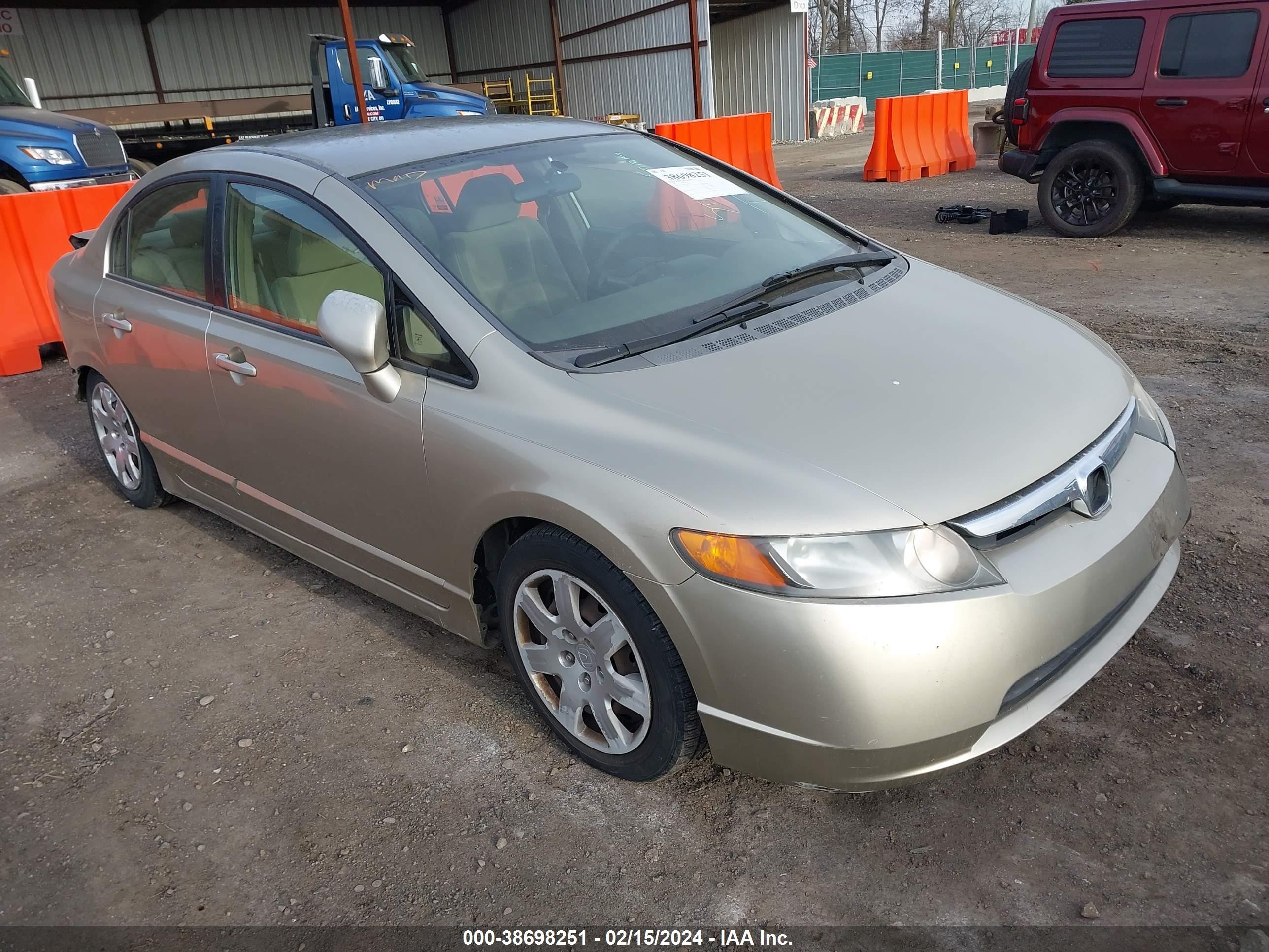 honda civic 2007 1hgfa16527l109554