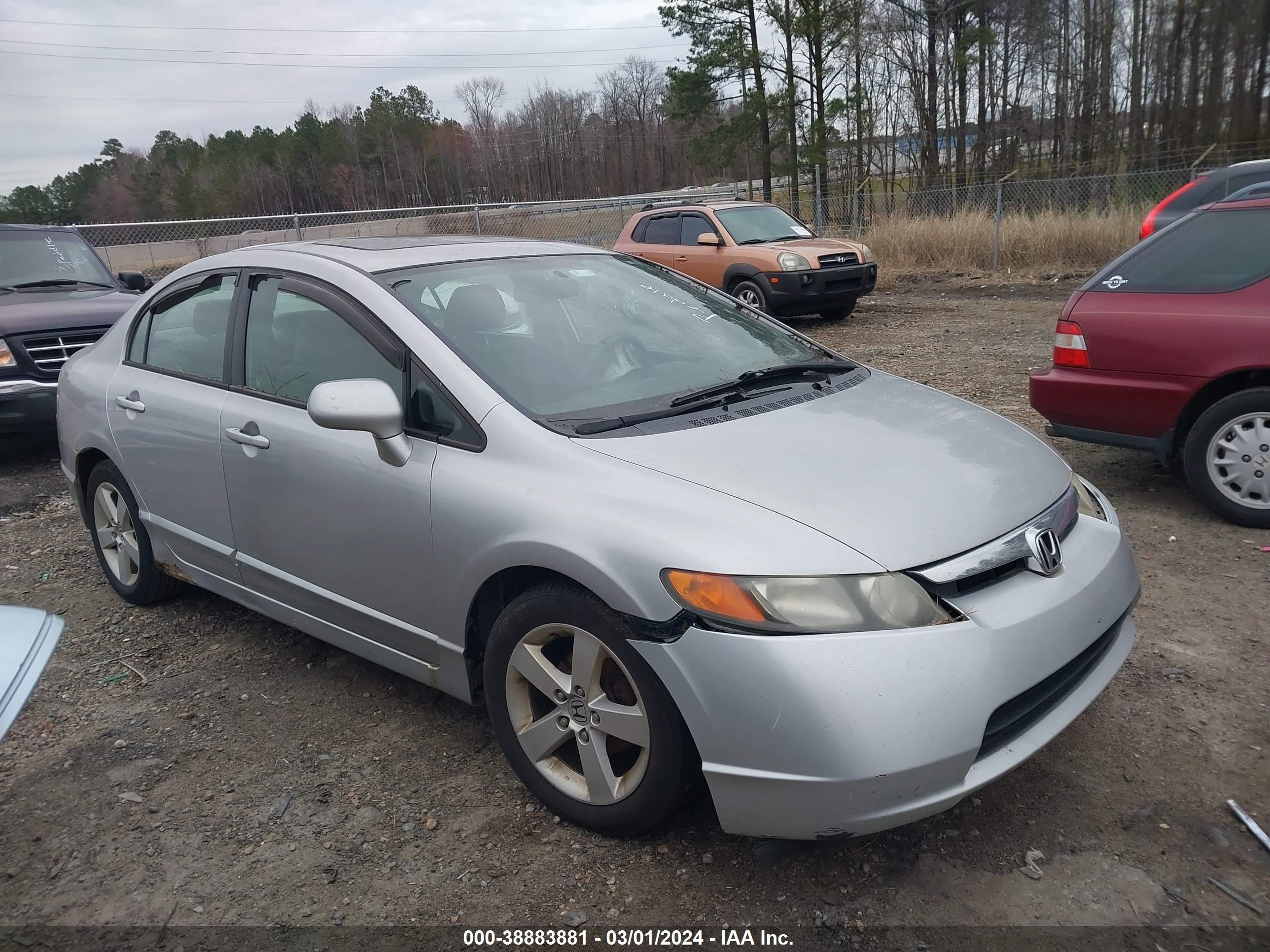 honda civic 2007 1hgfa168x7l004609