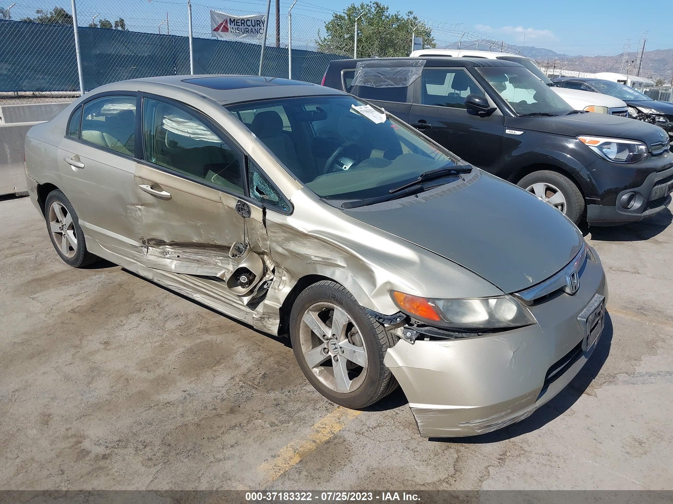 honda civic 2007 1hgfa168x7l139542