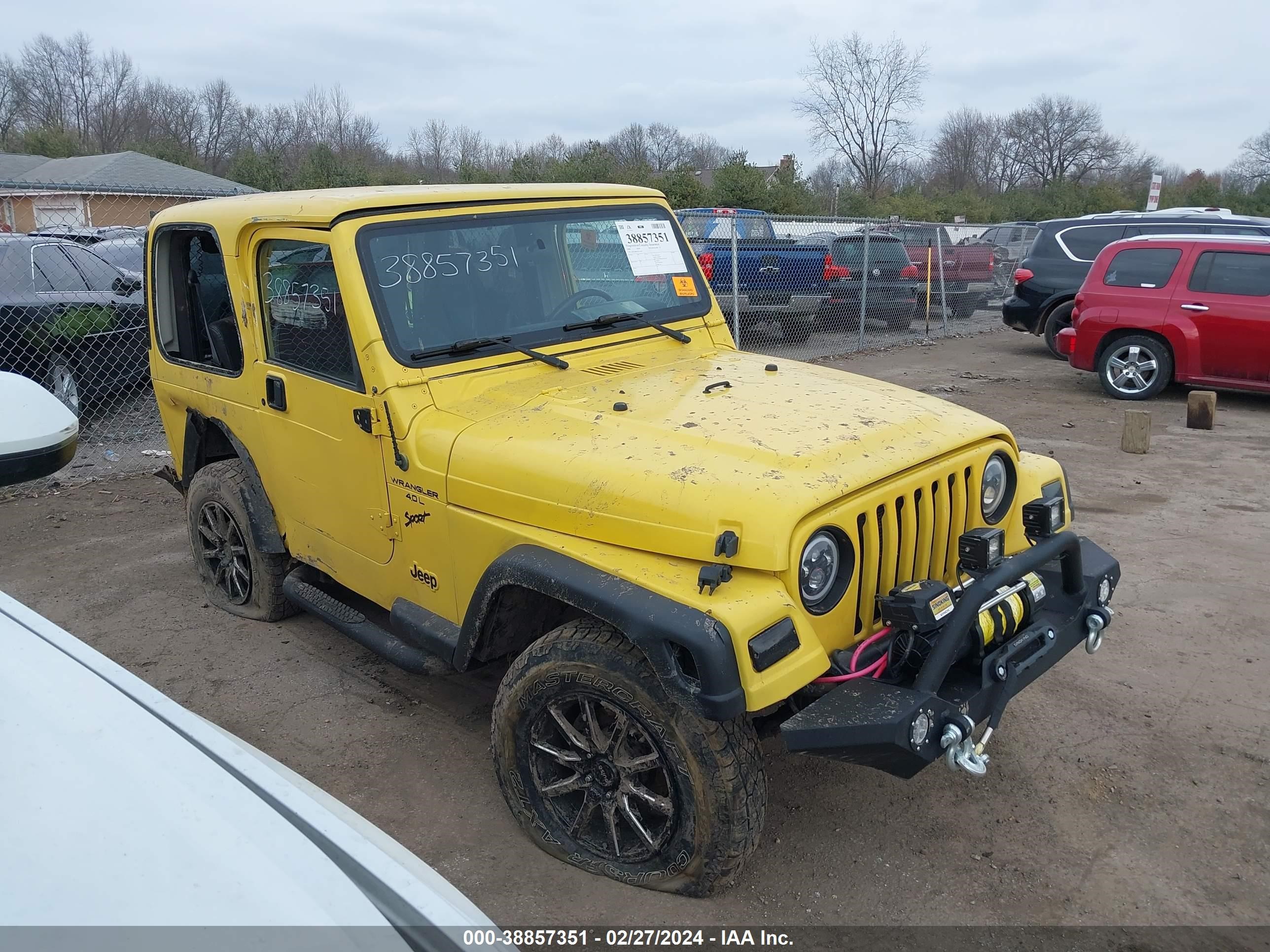 jeep wrangler 2000 1j4fa49s1yp747591