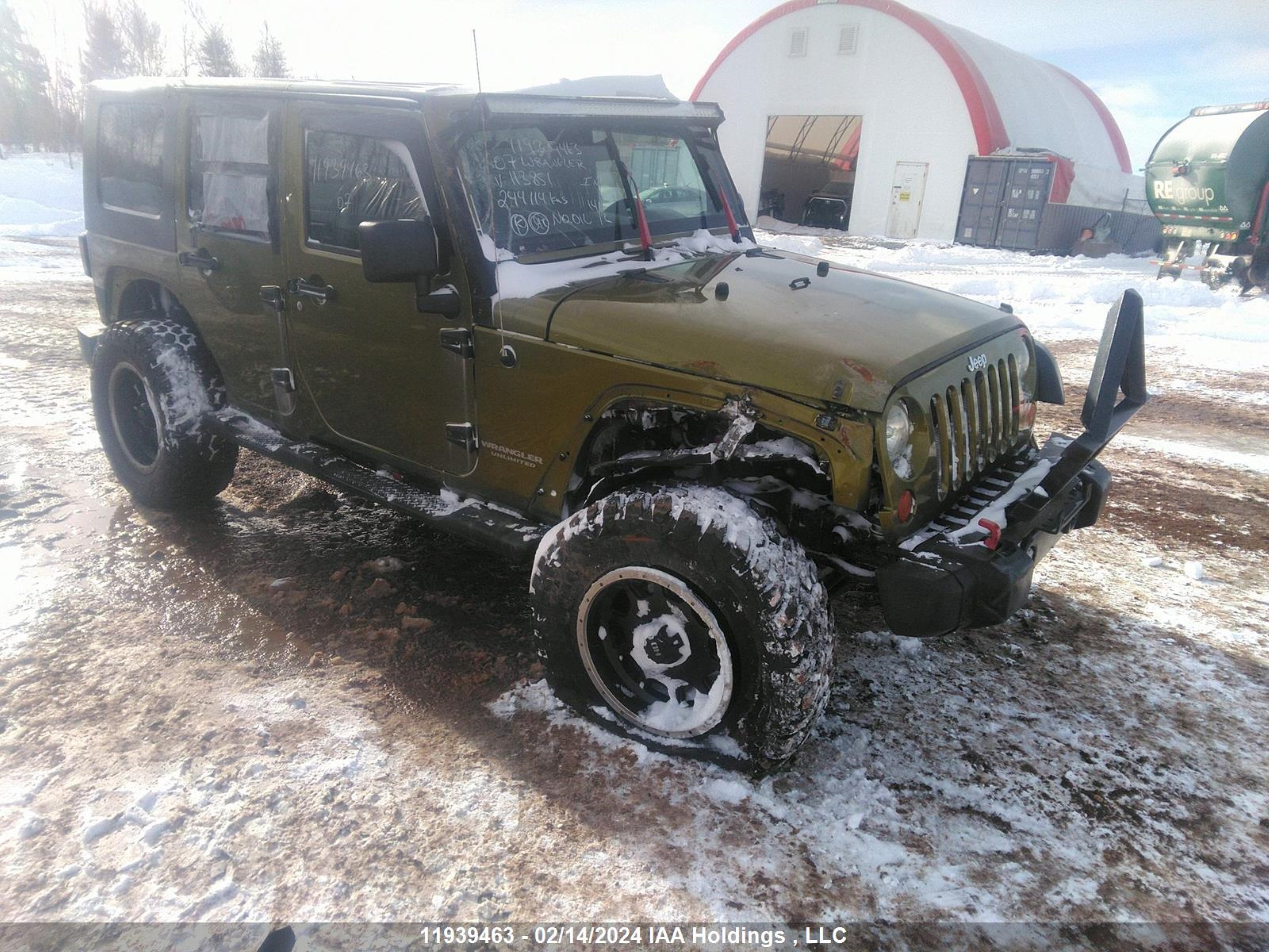 jeep wrangler 2007 1j4ga39147l113851