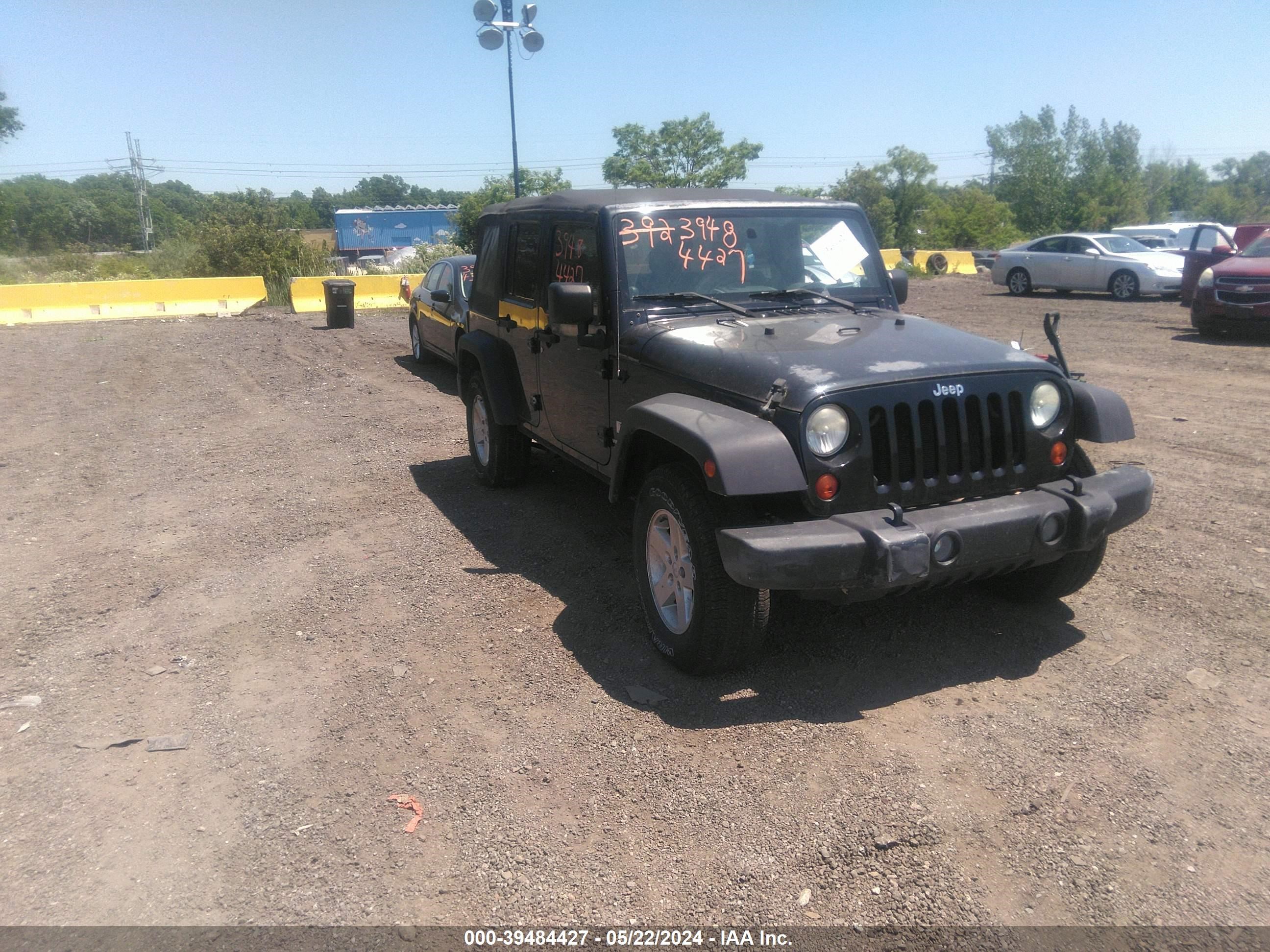 jeep wrangler 2007 1j4ga39187l114856