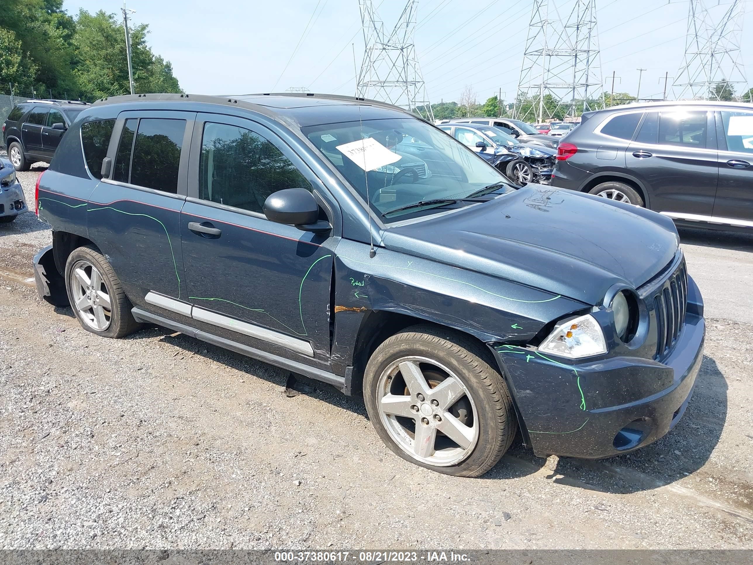 jeep compass 2008 1j8ff57w08d530496