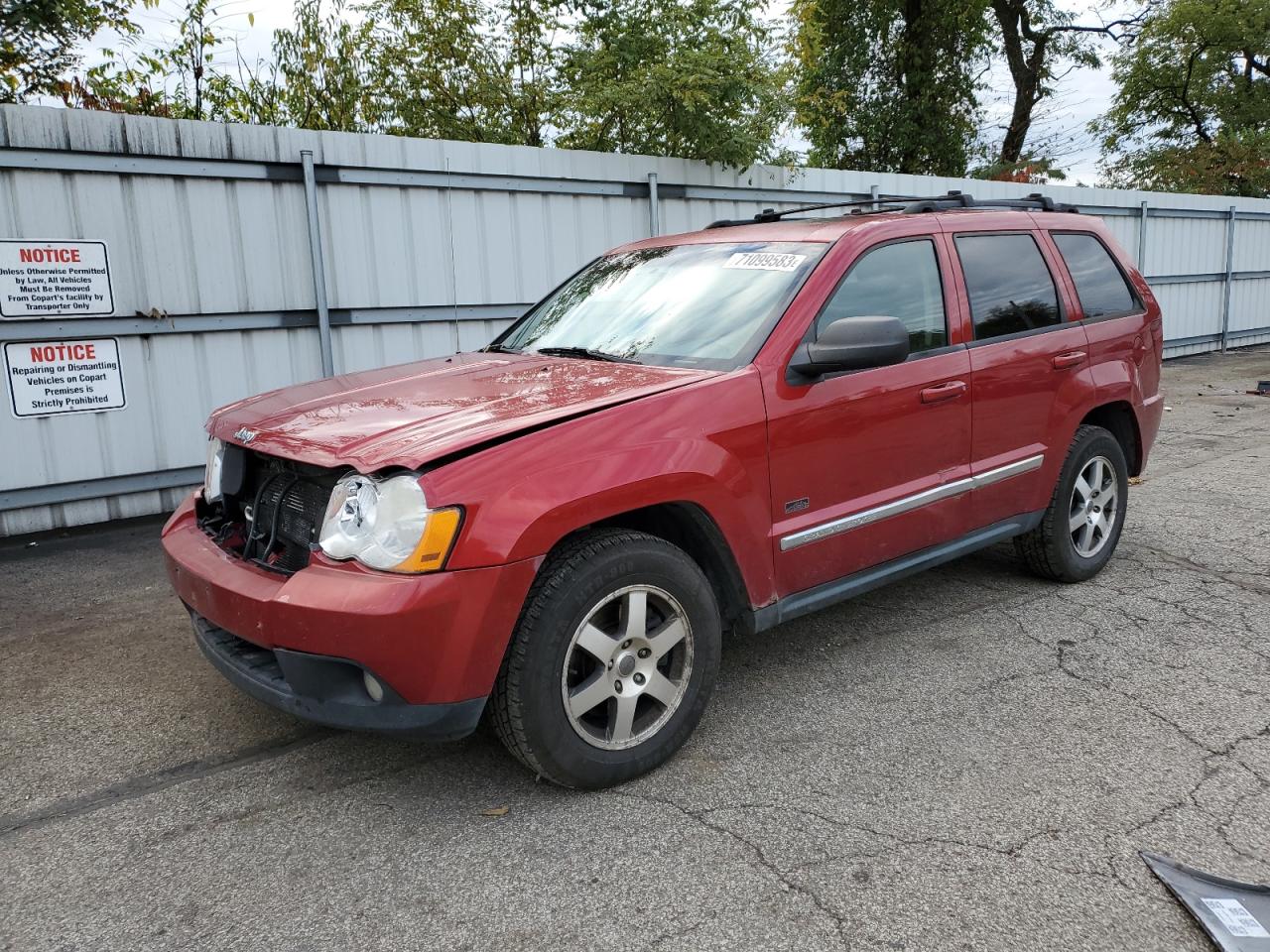 jeep grand cherokee 2009 1j8gr48kx9c543054