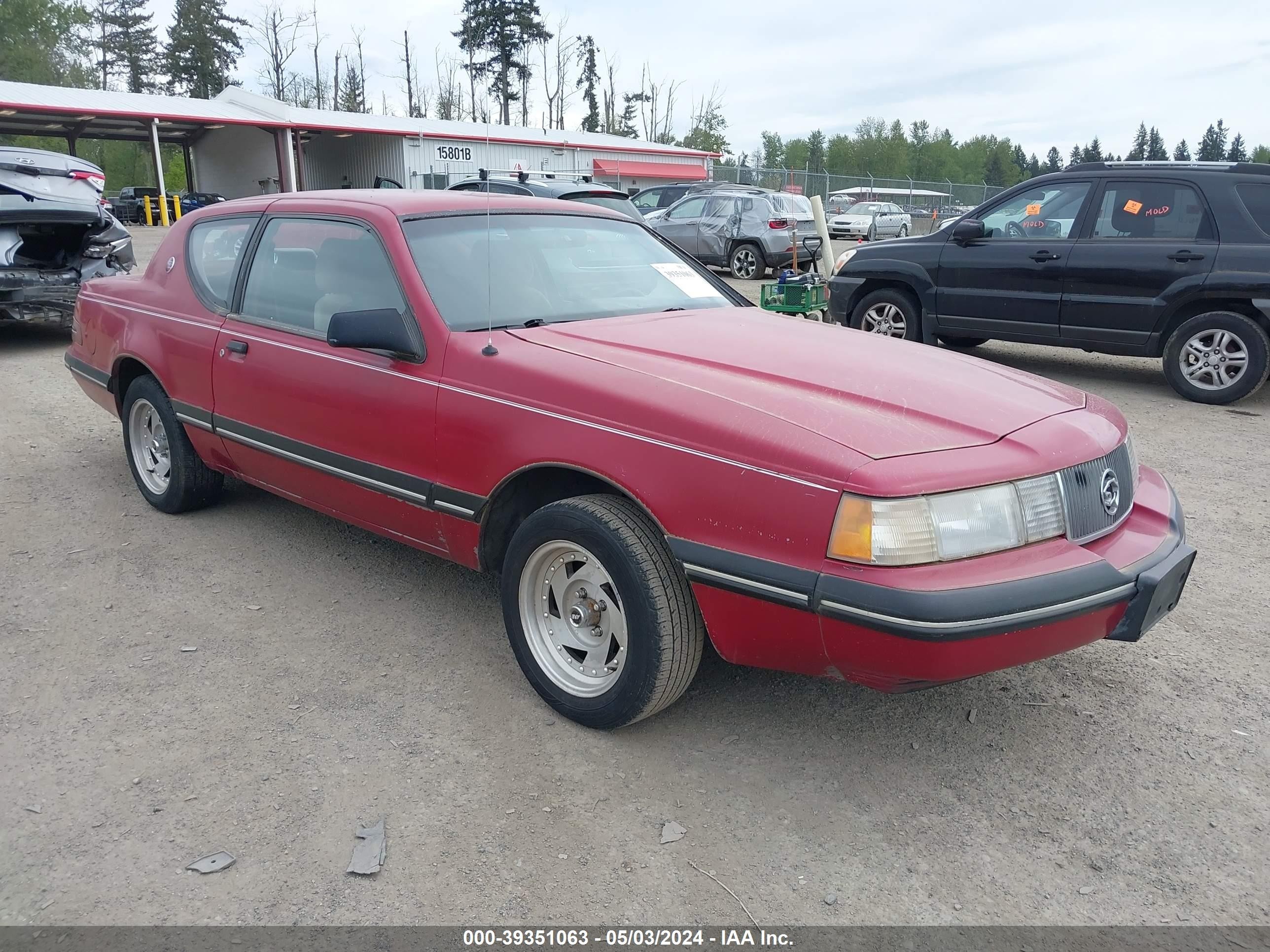 mercury cougar 1987 1mebm62f7hh630711