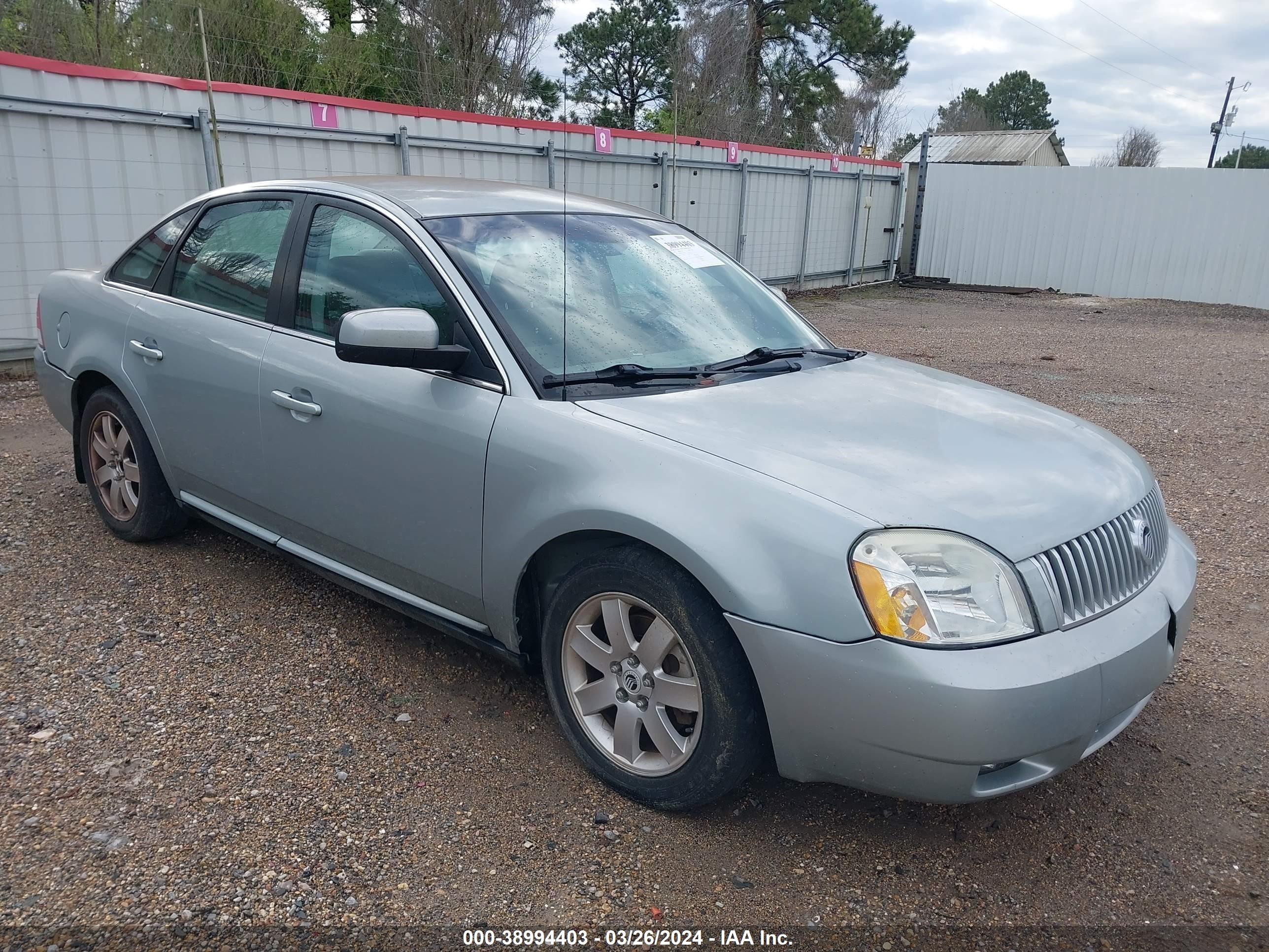 mercury montego 2007 1mehm40137g614130