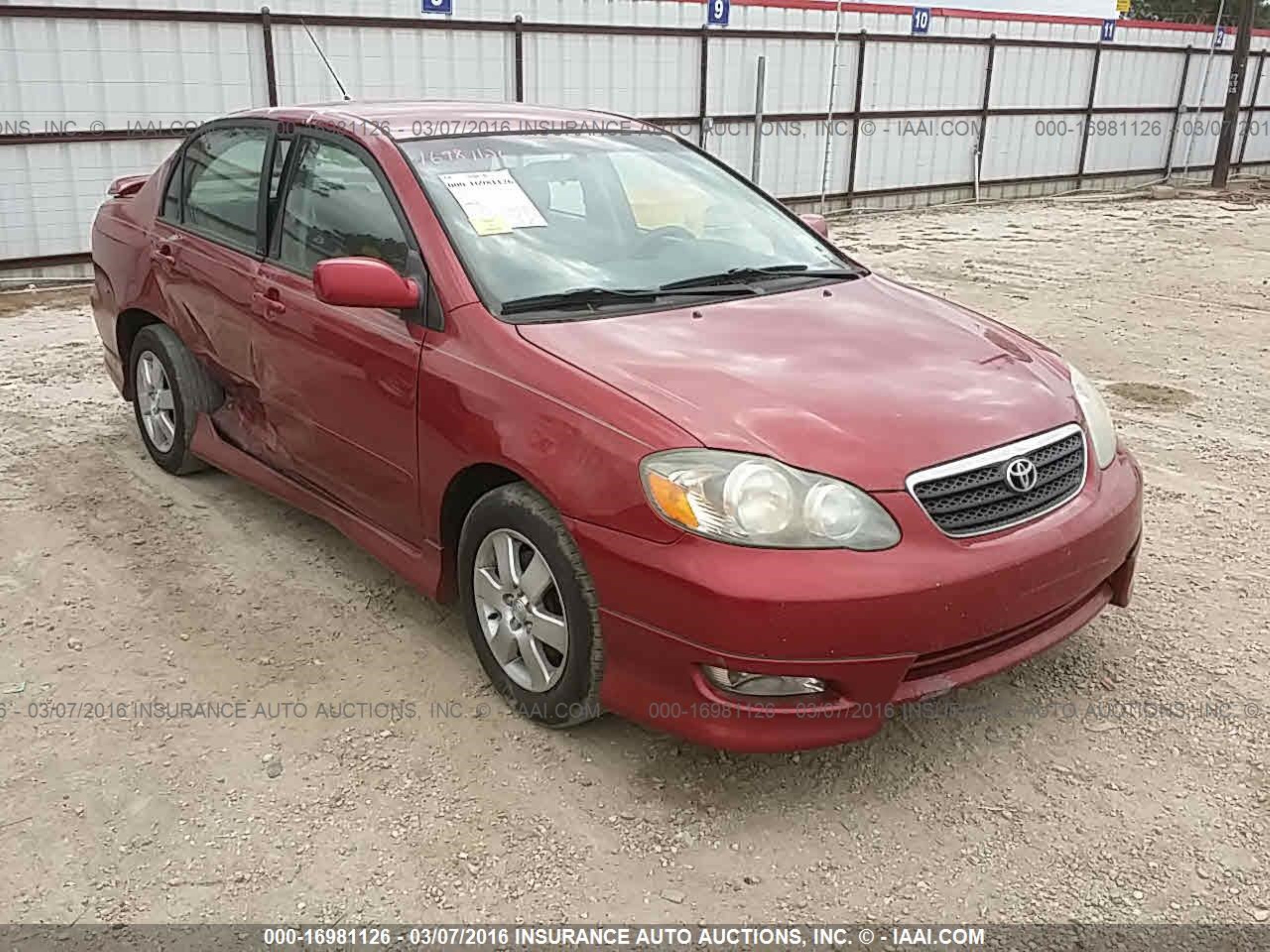 toyota corolla 2005 1nxbr32e05z508134