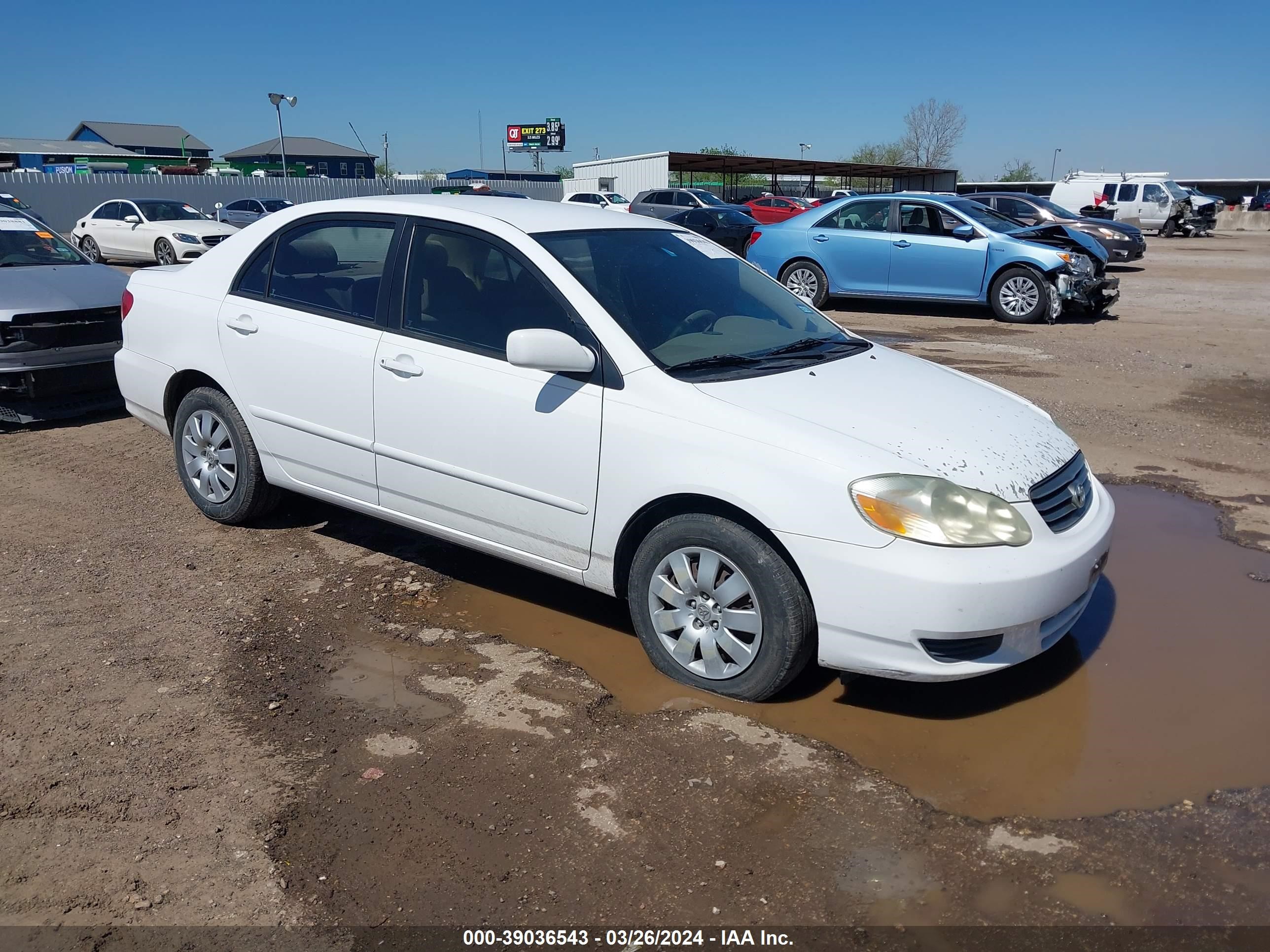 toyota corolla 2003 1nxbr32e13z091023