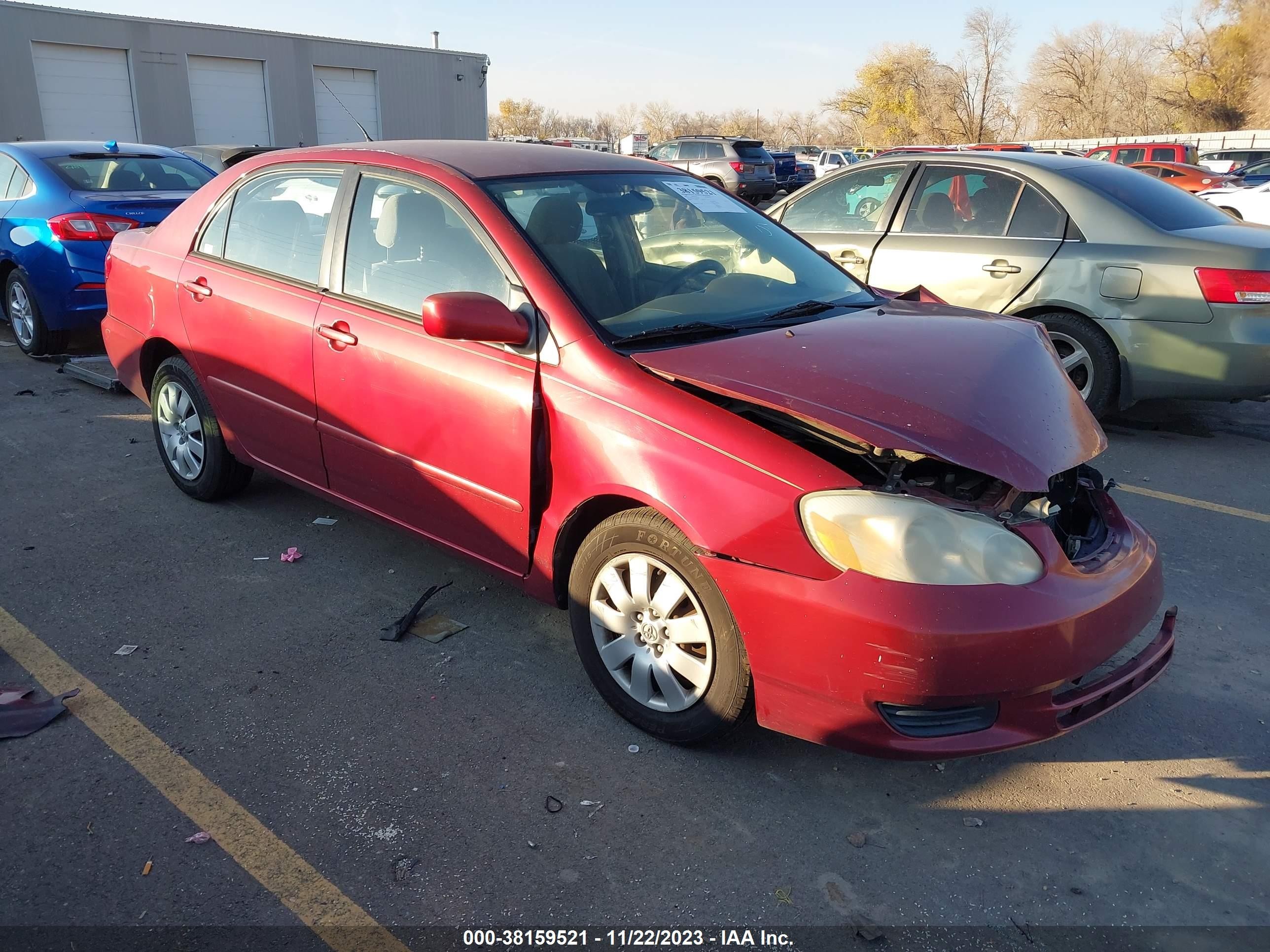 toyota corolla 2003 1nxbr32e63z046191