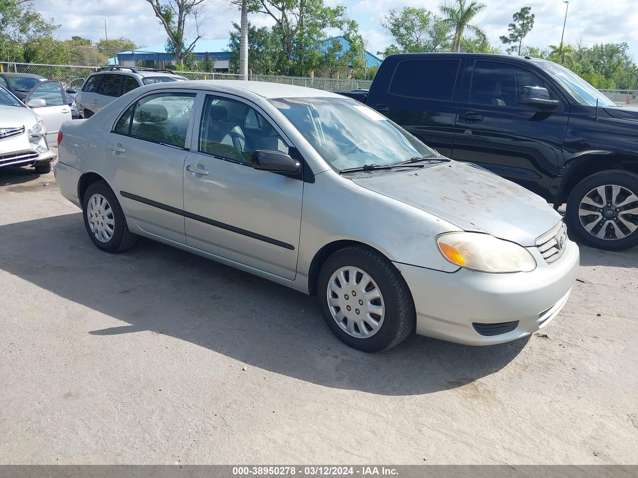 toyota corolla 2003 1nxbr32e63z061063