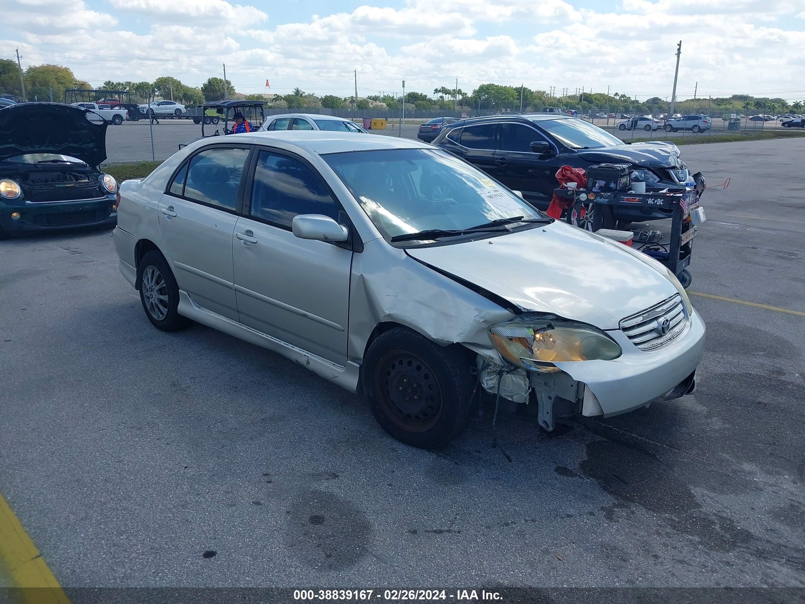 toyota corolla 2003 1nxbr32e83z100459