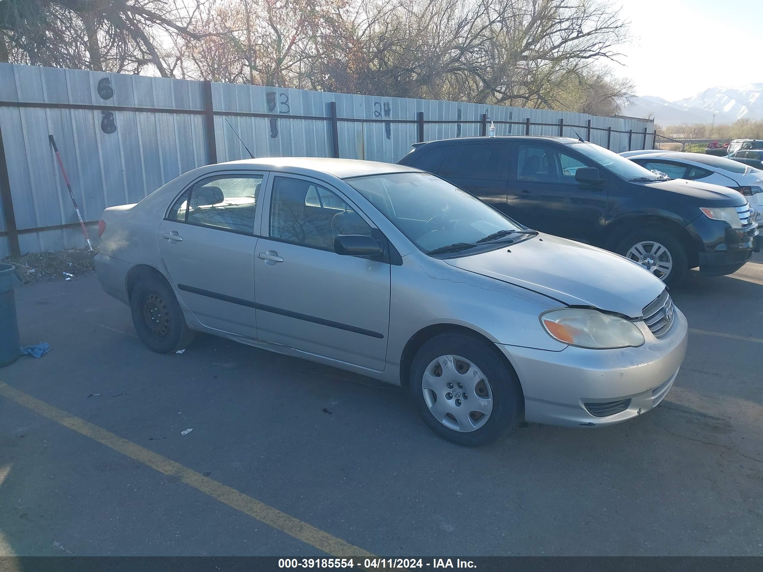 toyota corolla 2003 1nxbr38e23z105812