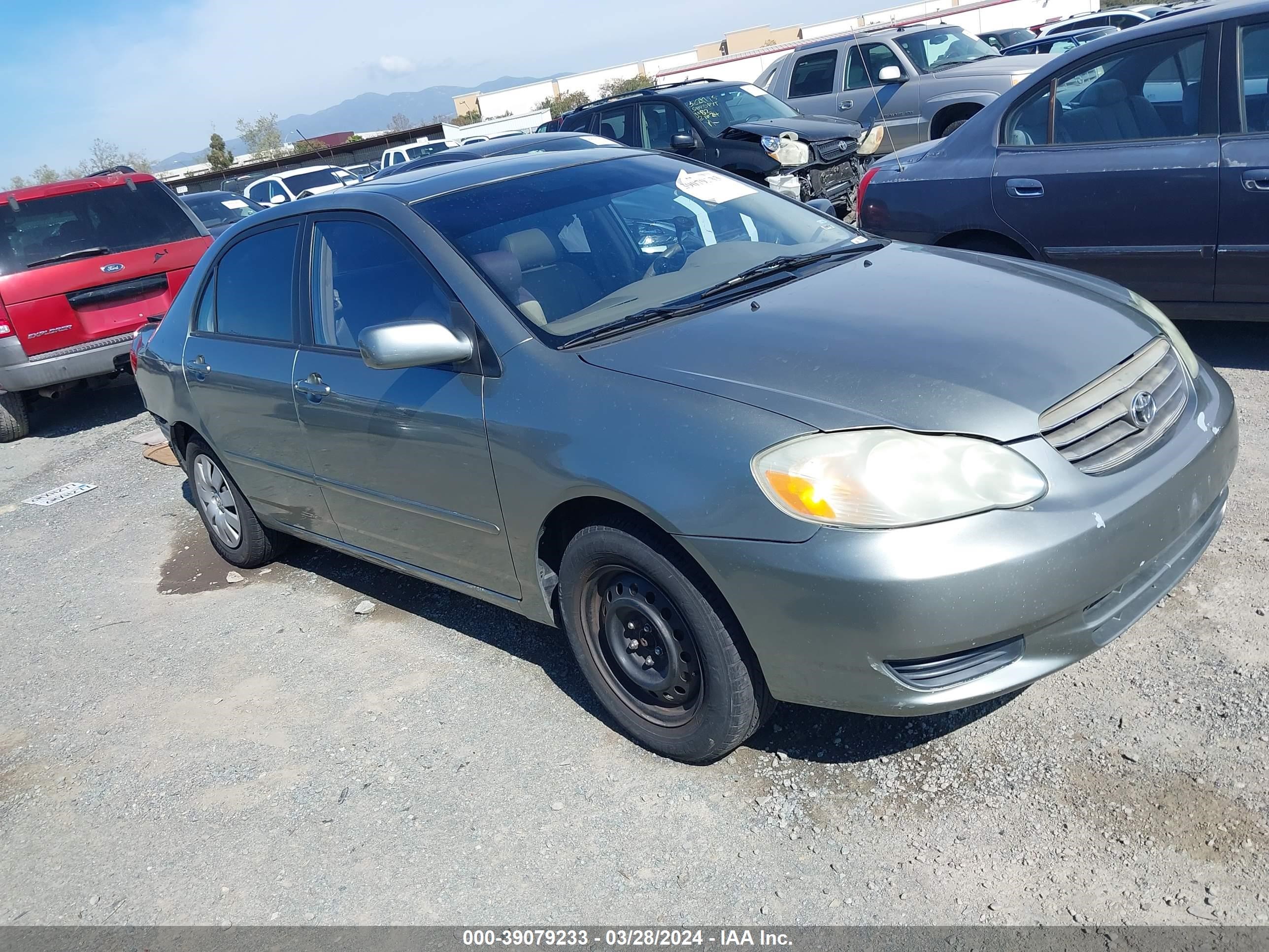 toyota corolla 2003 1nxbr38e43z185999