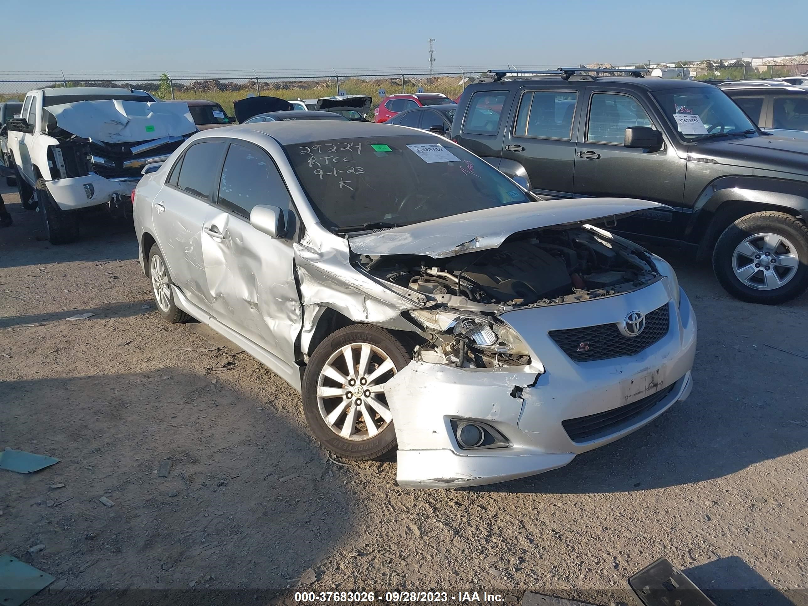 toyota corolla 2009 1nxbu40e19z092883