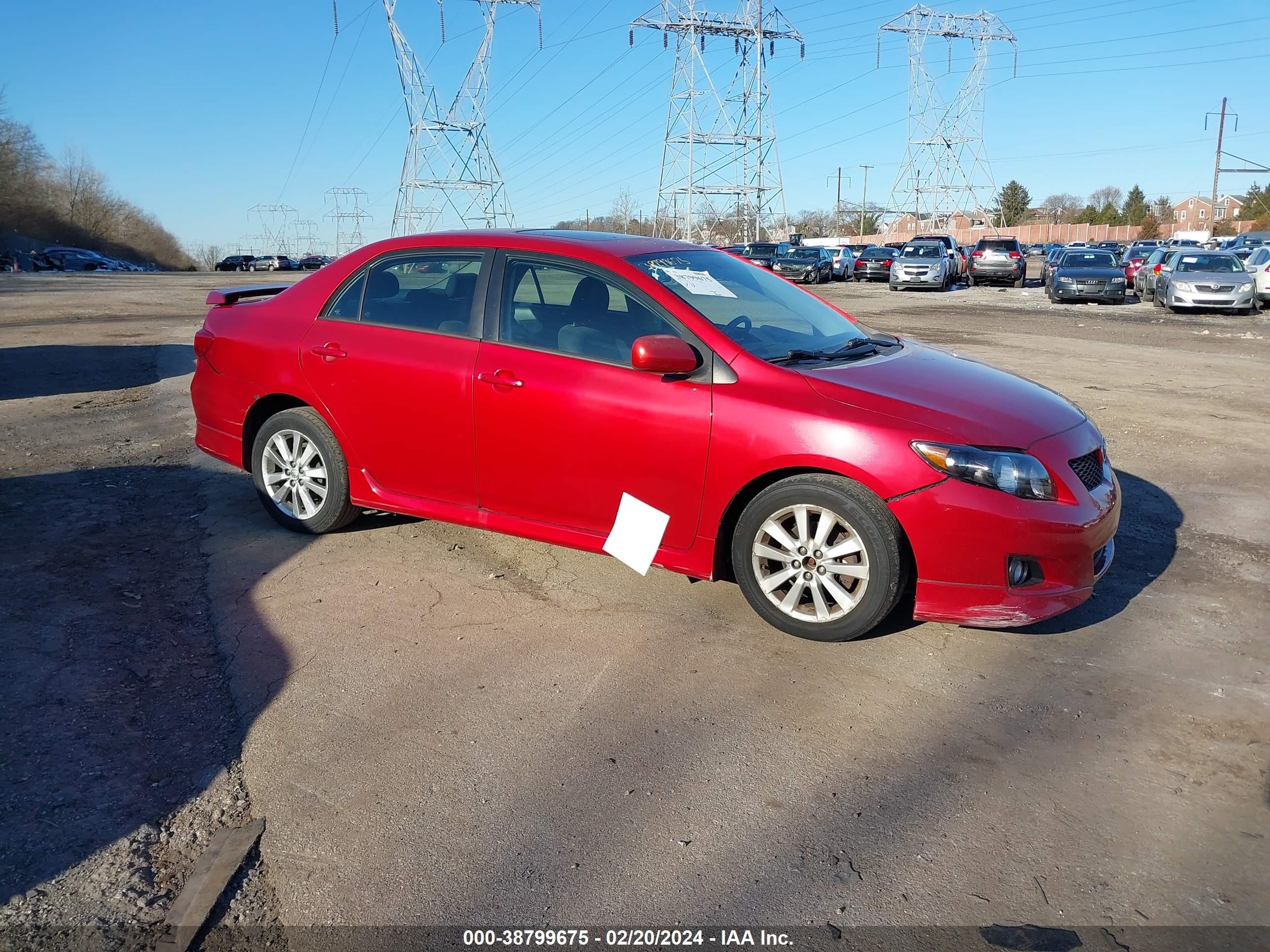 toyota corolla 2009 1nxbu40ex9z158086